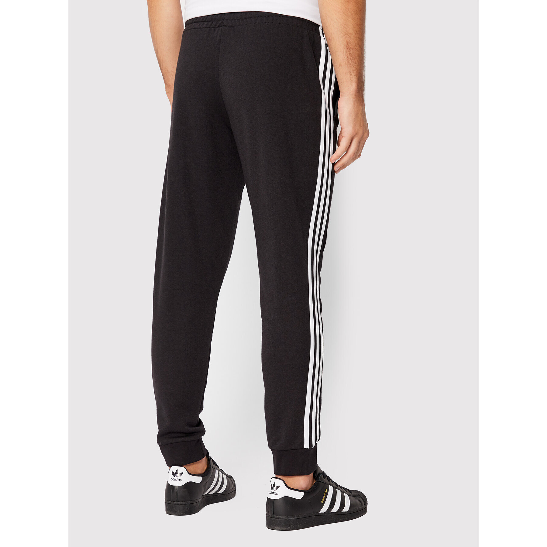 adidas Pantaloni trening Essentials French Terry GK8831 Negru Regular Fit - Pled.ro