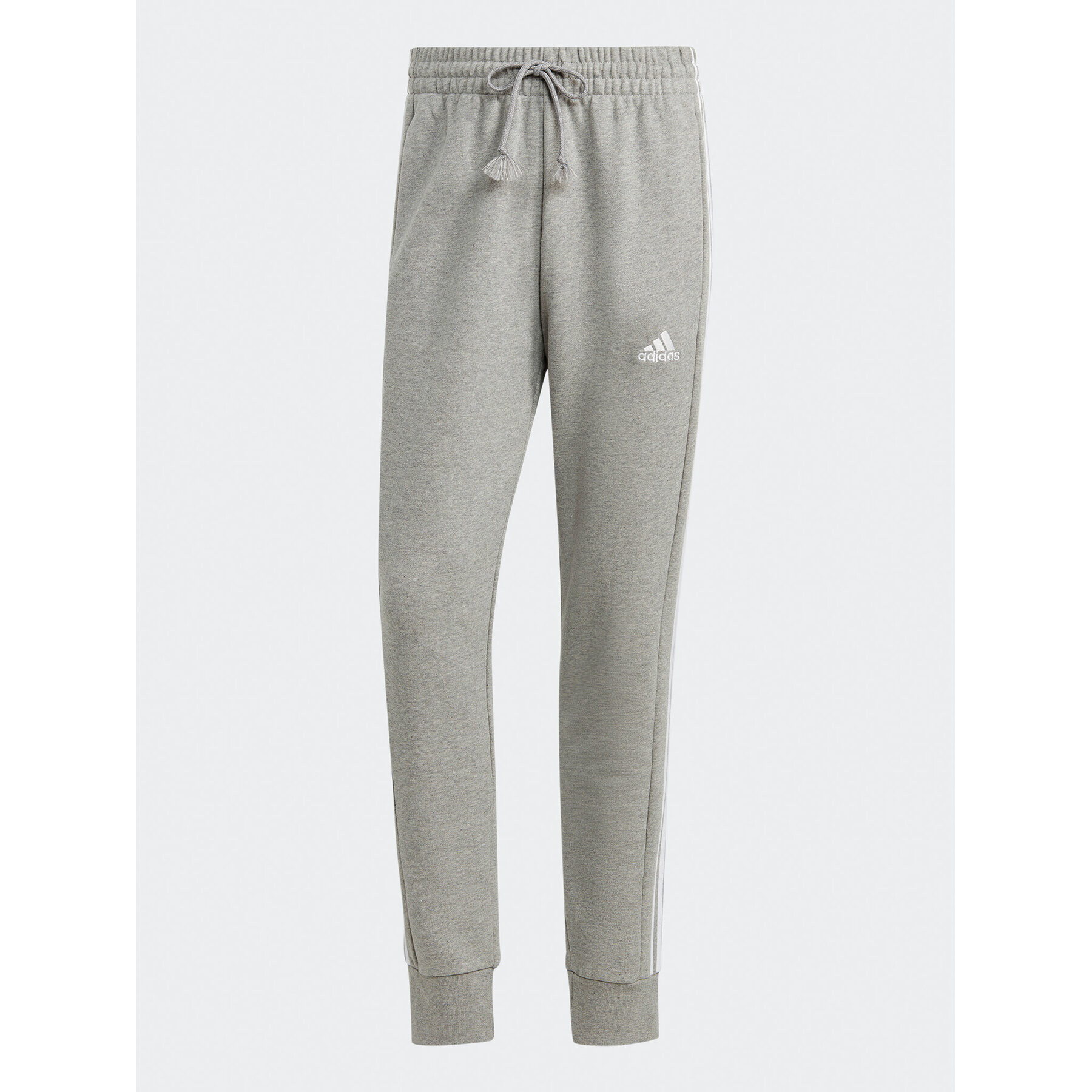 adidas Pantaloni trening Essentials French Terry Tapered Cuff 3-Stripes Joggers IC9407 Gri Regular Fit - Pled.ro