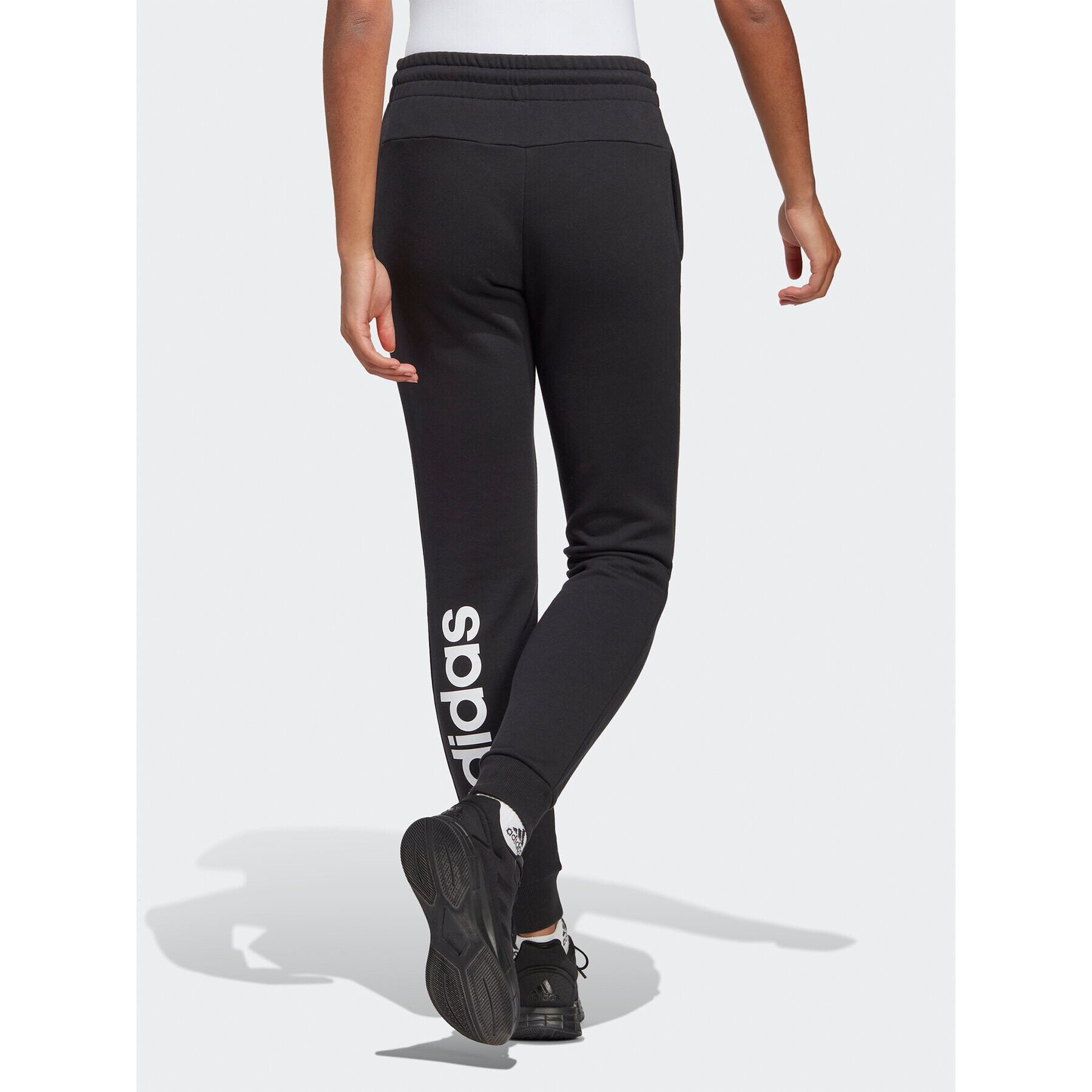 adidas Pantaloni trening Essentials Linear French Terry Cuffed Joggers IC6868 Negru Slim Fit - Pled.ro