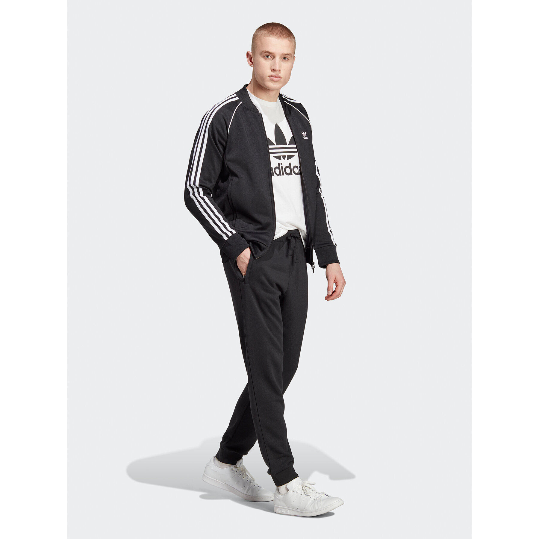 adidas Pantaloni trening Essentials+ Made with Hemp Joggers HR8616 Negru Slim Fit - Pled.ro