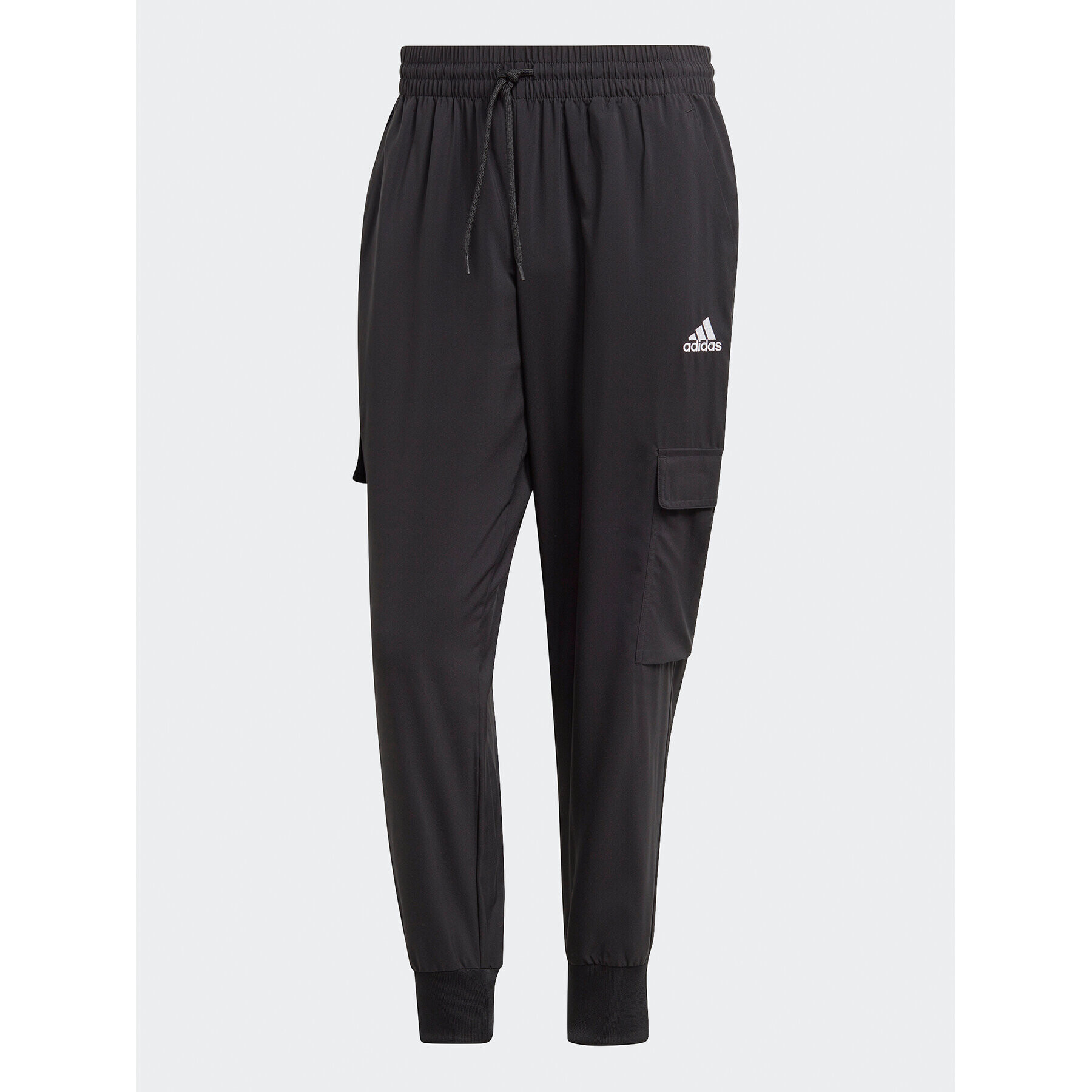 adidas Pantaloni trening Essentials Small Logo Woven Cargo Ankle-Length Pants HA4348 Negru Regular Fit - Pled.ro