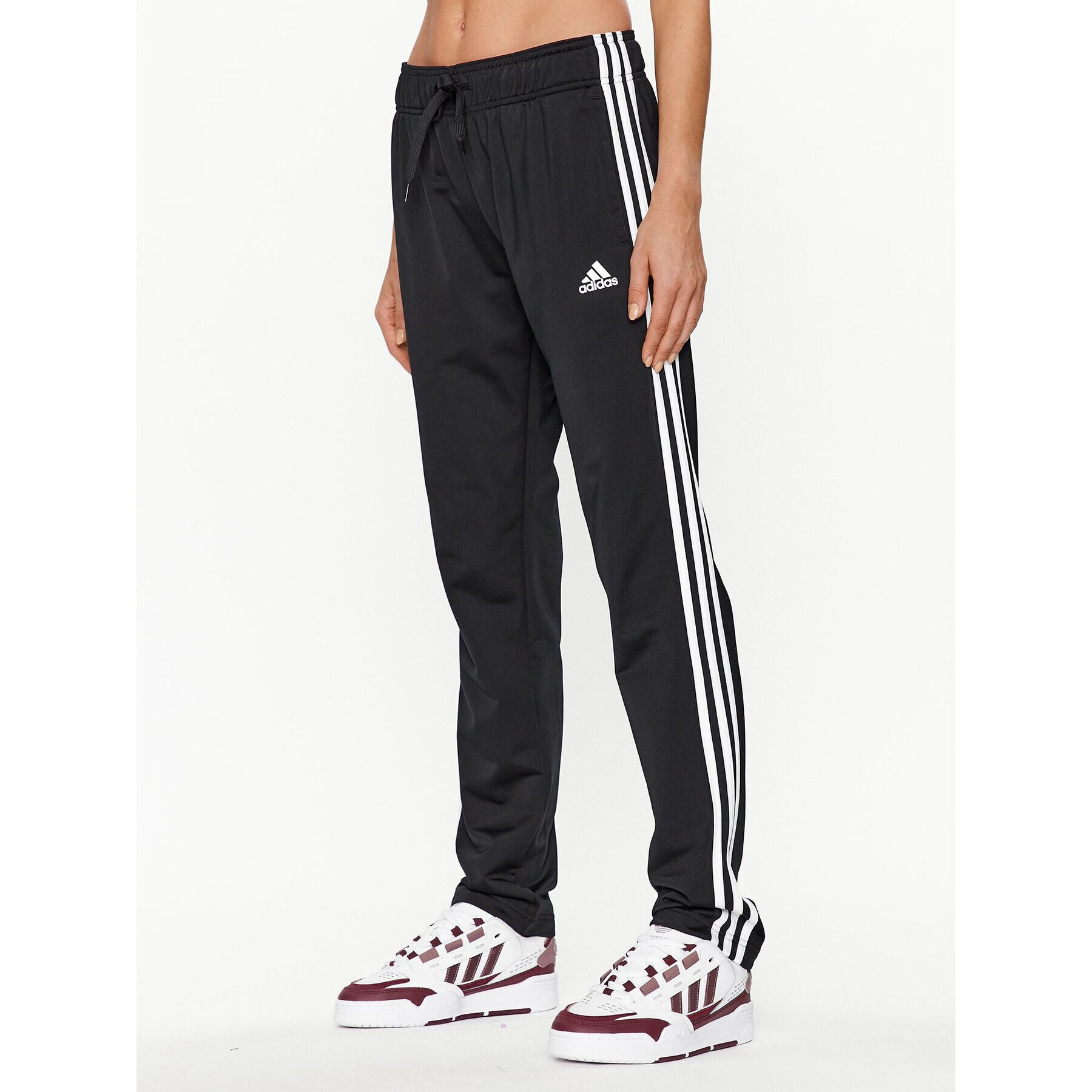 adidas Pantaloni trening Essentials Warm-Up 3-Stripes H48451 Negru Regular Fit - Pled.ro