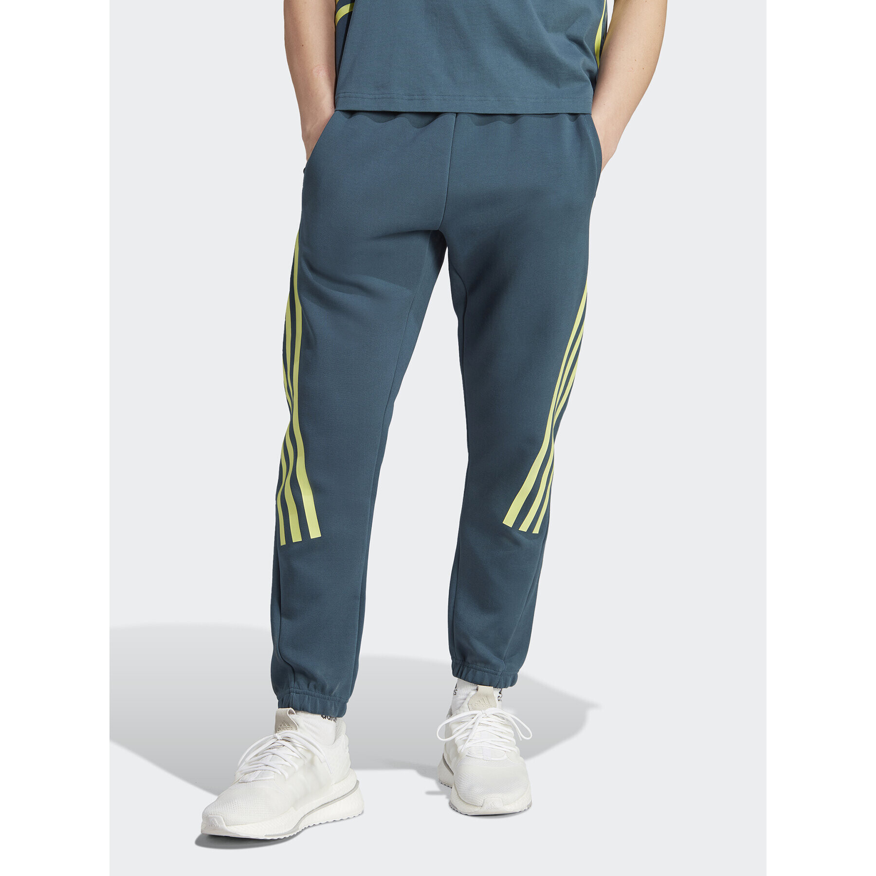 adidas Pantaloni trening Future Icons 3-Stripes Joggers IJ6372 Turcoaz Slim Fit - Pled.ro