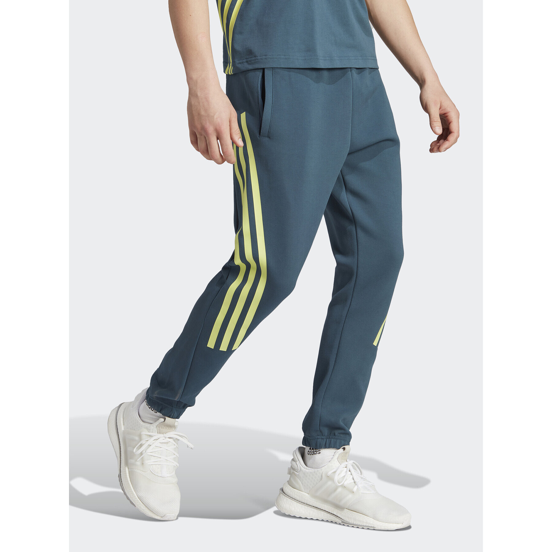 adidas Pantaloni trening Future Icons 3-Stripes Joggers IJ6372 Turcoaz Slim Fit - Pled.ro