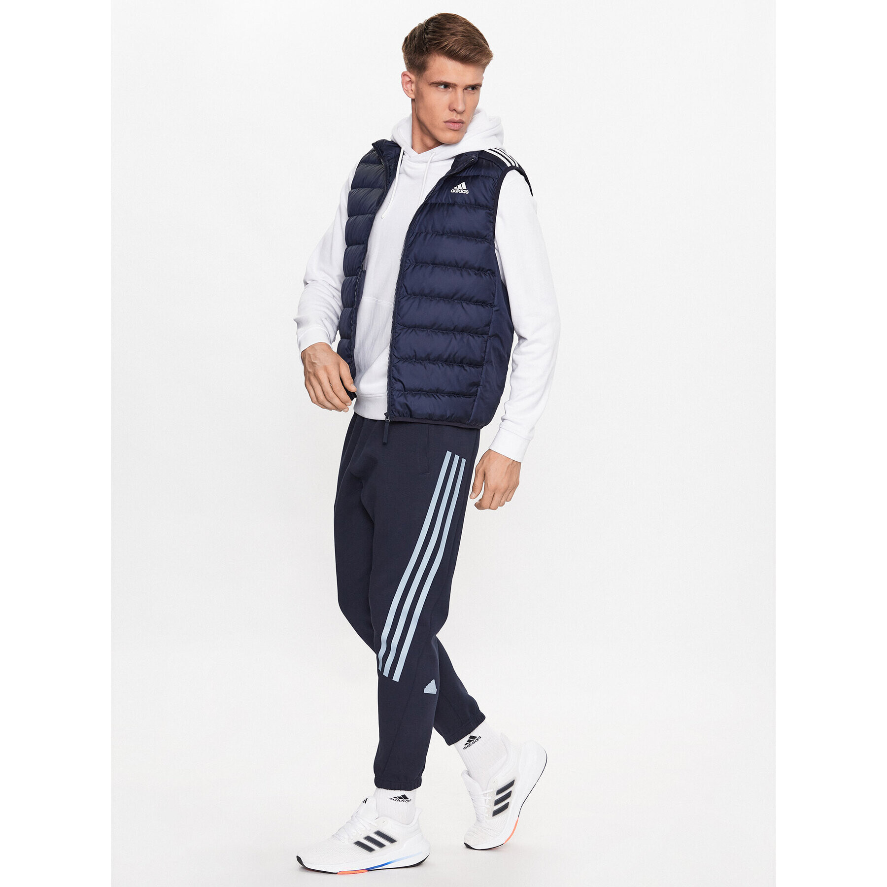 adidas Pantaloni trening Future Icons 3-Stripes Joggers IJ6373 Albastru Slim Fit - Pled.ro