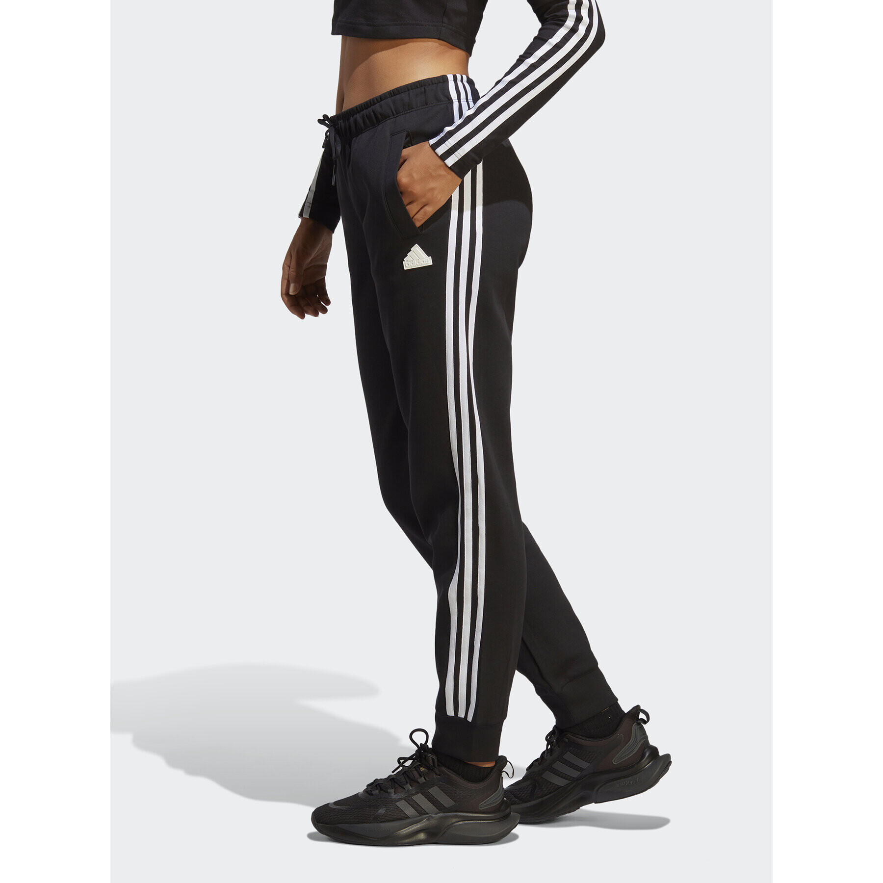 adidas Pantaloni trening Future Icons 3-Stripes Regular Tracksuit Bottoms HT4704 Negru Regular Fit - Pled.ro