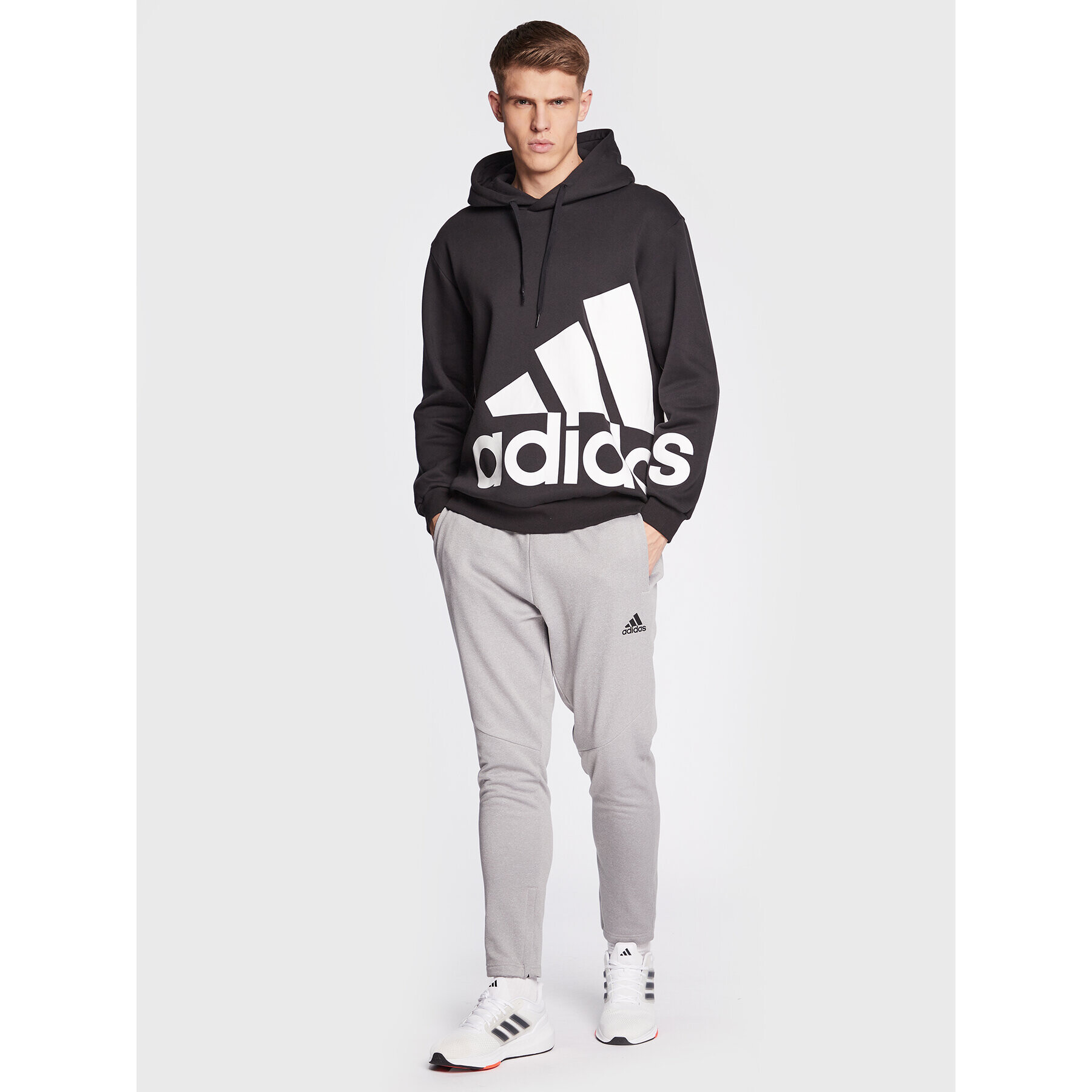 adidas Pantaloni trening Game And Go Small HL2179 Gri Regular Fit - Pled.ro