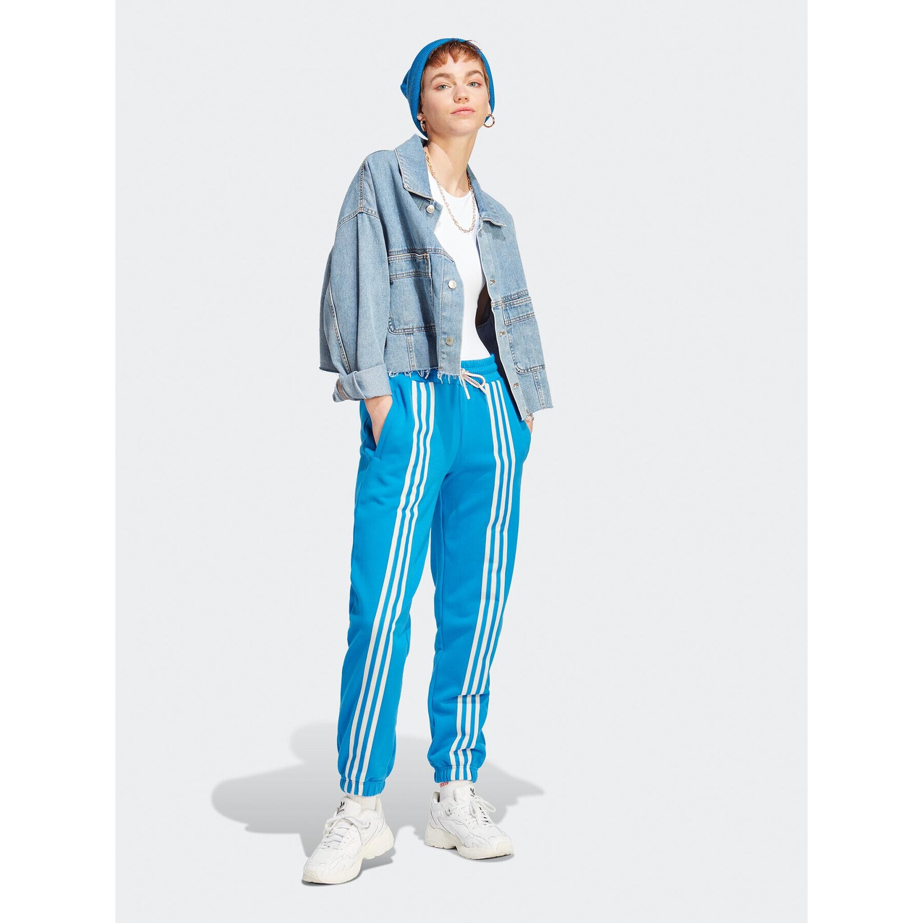 adidas Pantaloni trening IK7852 Albastru - Pled.ro