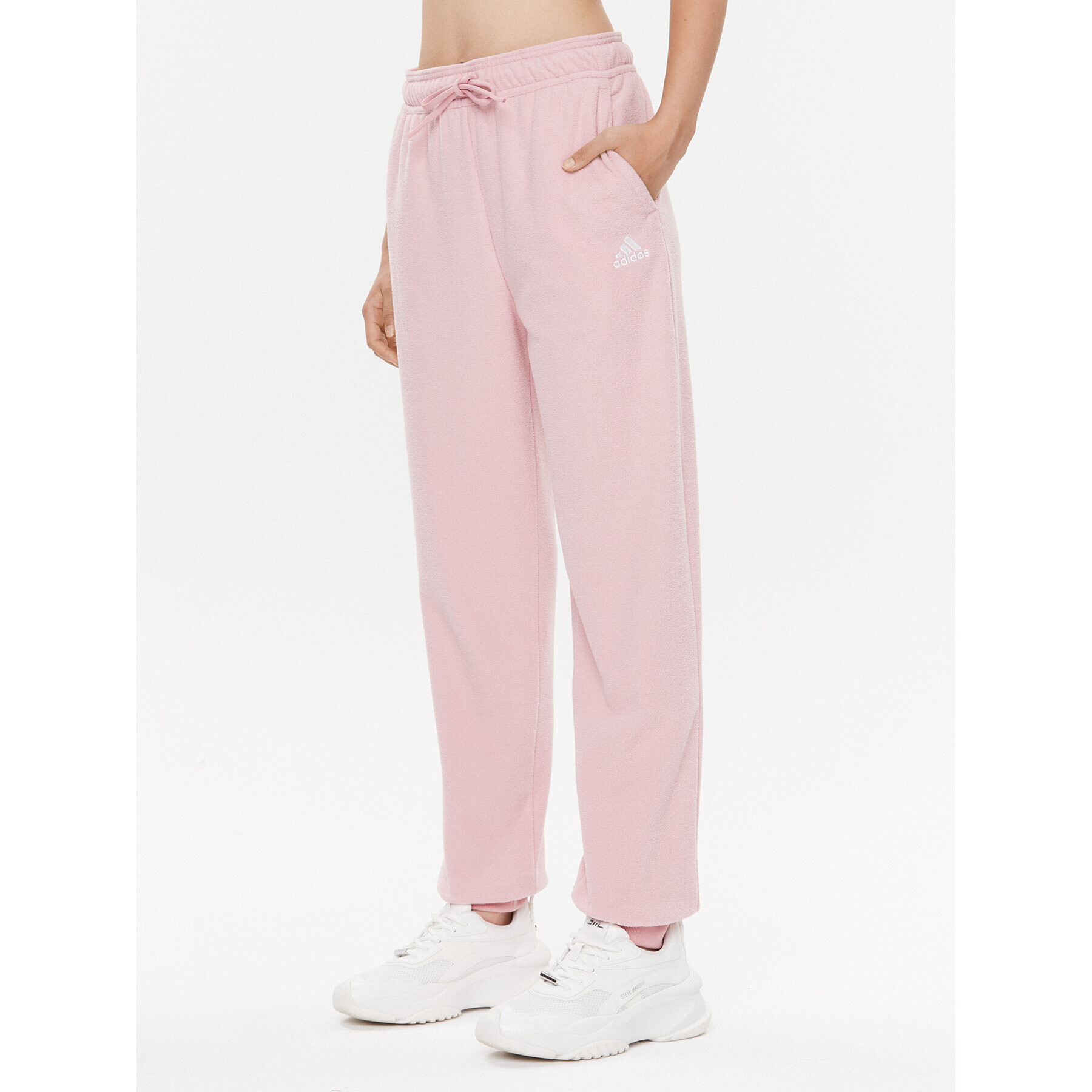 adidas Pantaloni trening IR8371 Roz Regular Fit - Pled.ro