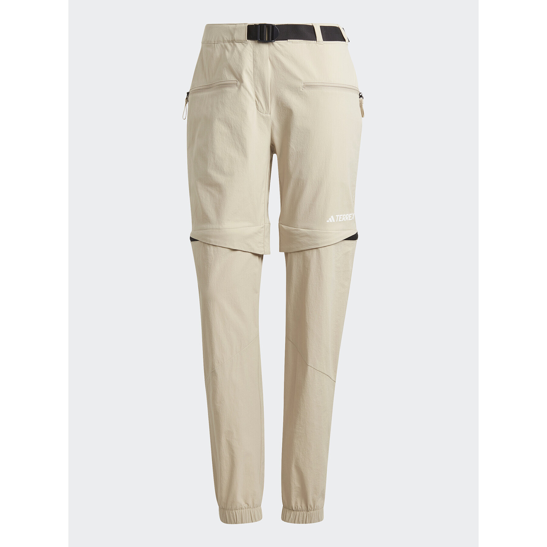 adidas Pantaloni trening Terrex Utilitas Hiking Zip-Off Tracksuit Bottoms HZ9046 Bej Regular Fit - Pled.ro