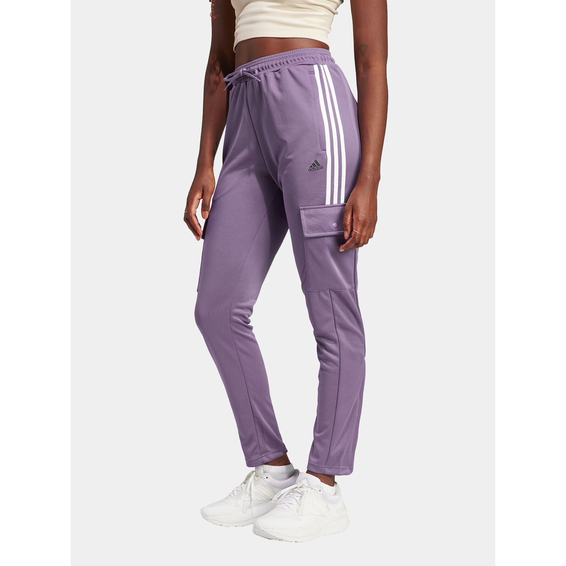 adidas Pantaloni trening Tiro Cargo IJ8420 Violet Regular Fit - Pled.ro