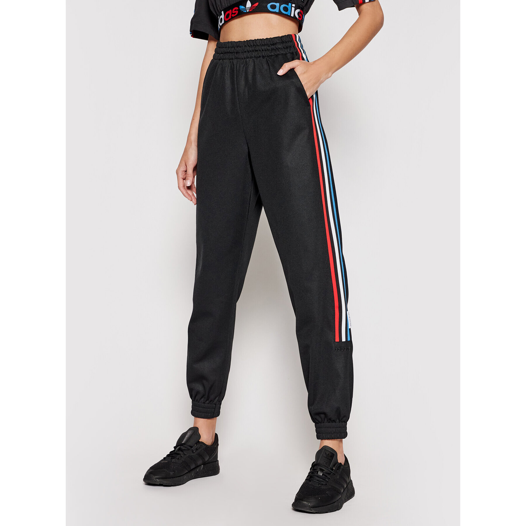 adidas Pantaloni trening Trackpant Pb GN2951 Negru Regular Fit - Pled.ro