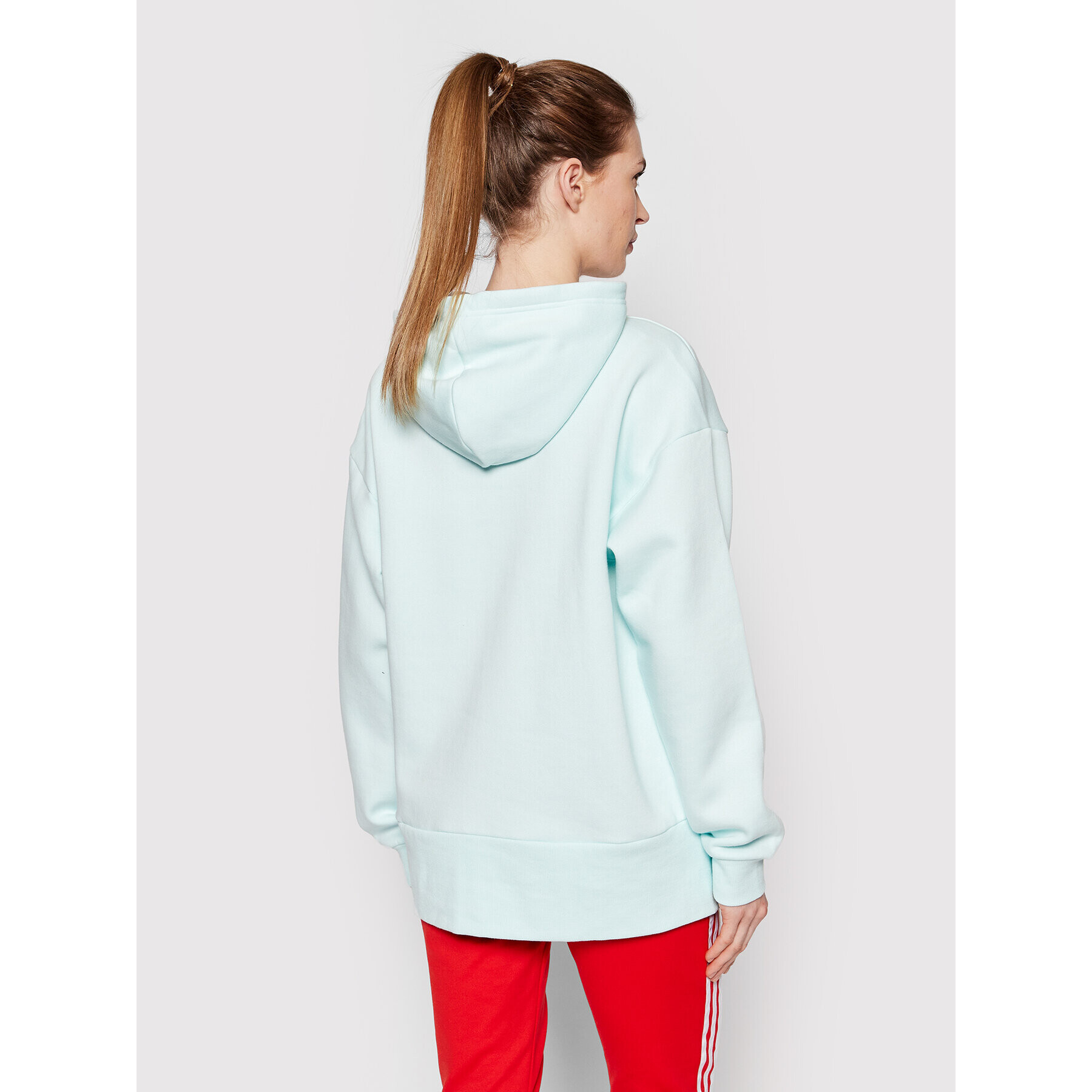 adidas Performance adidas Bluză Essentials Studio Fleece HD6771 Verde Loose Fit - Pled.ro