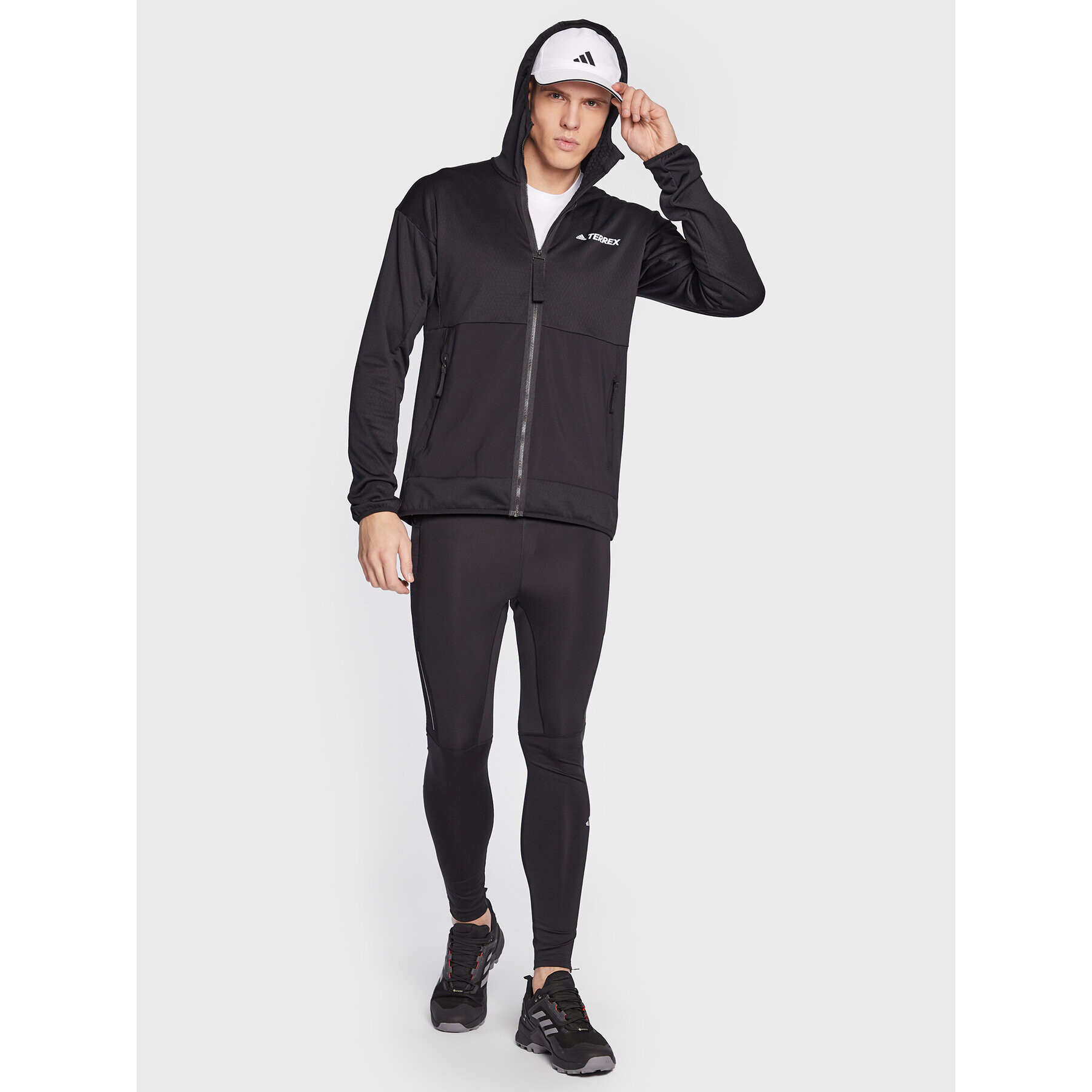 adidas Bluză tehnică Terrex Fleece Lite GI7313 Negru Regular Fit - Pled.ro