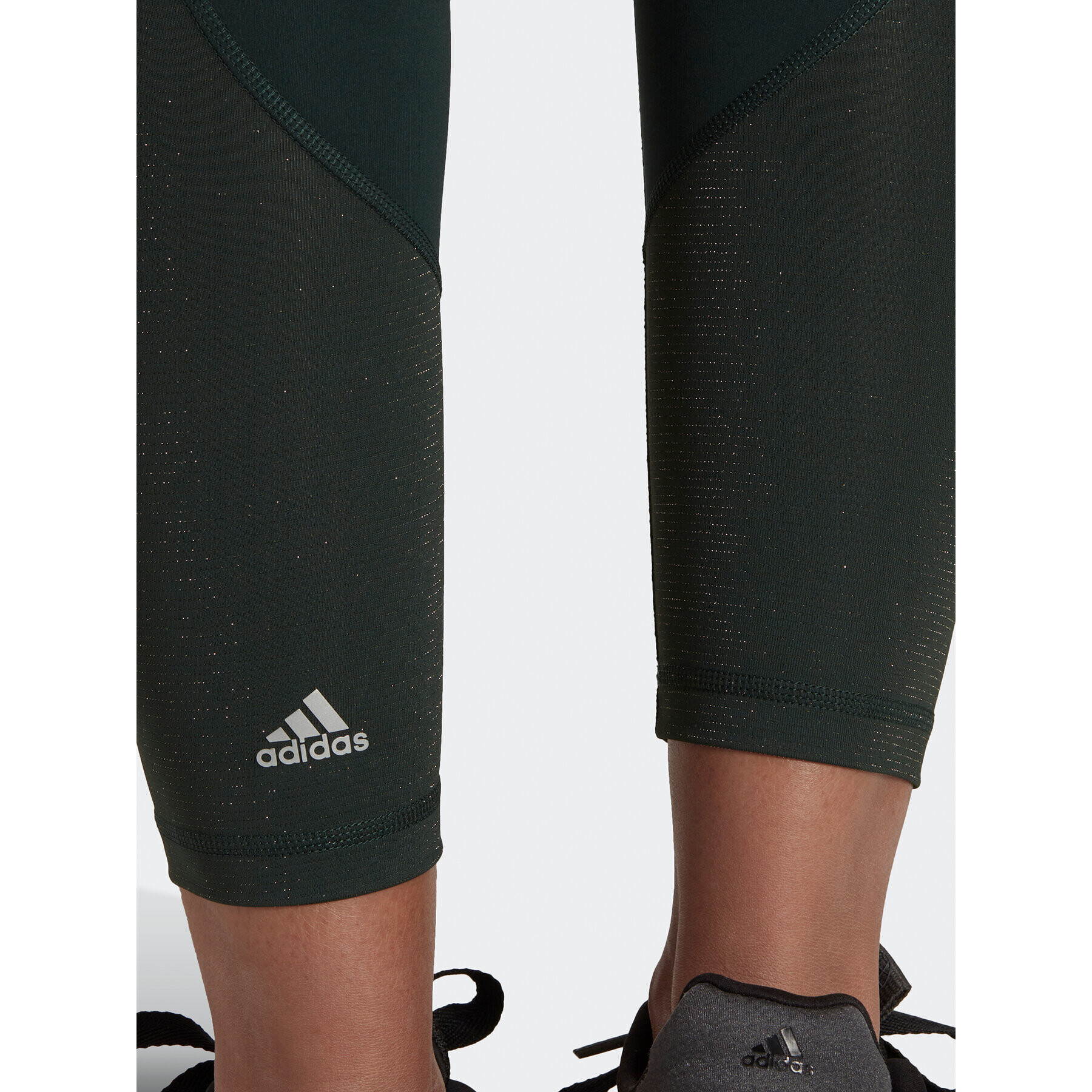 adidas Colanți Optime Training Shiny HL8653 Verde Slim Fit - Pled.ro