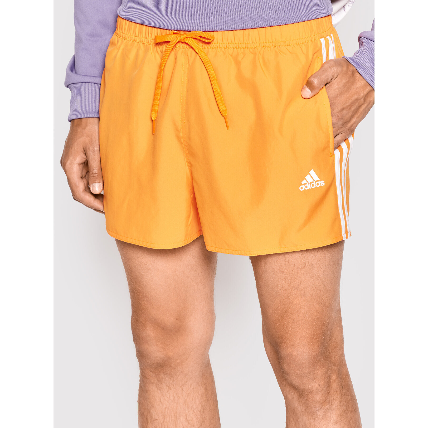 adidas Pantaloni scurți pentru înot Classic 3-Stripes HA0401 Portocaliu Regular Fit - Pled.ro