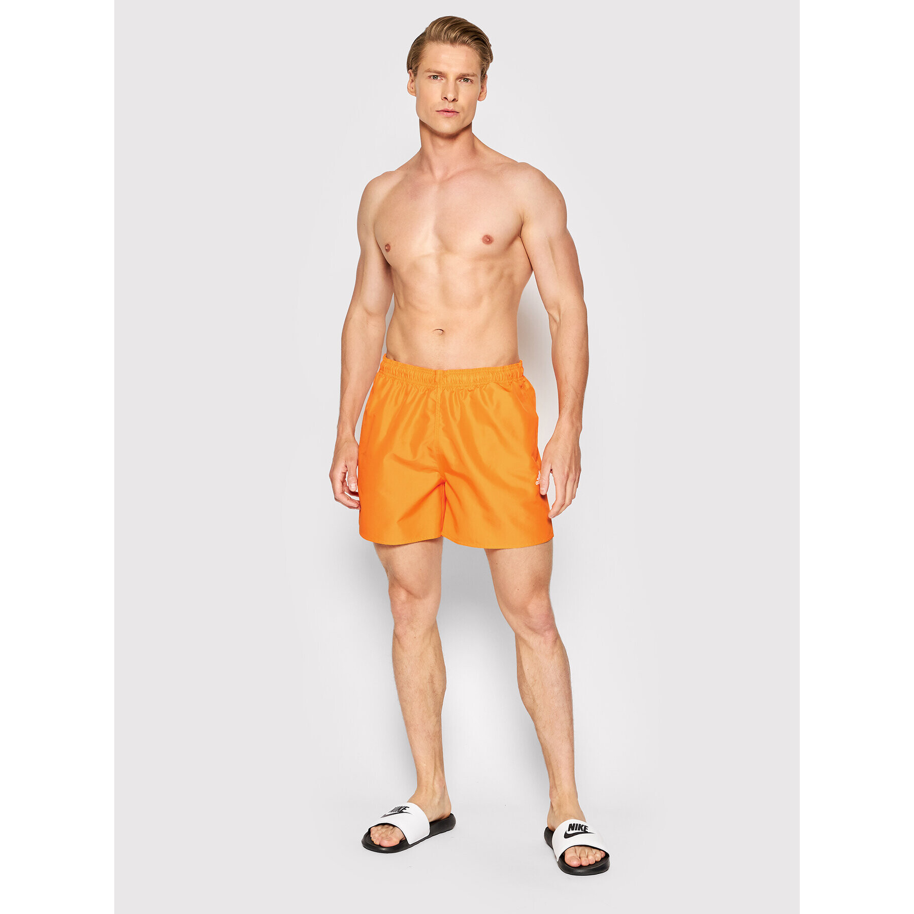 adidas Pantaloni scurți pentru înot Solid Swim HA0375 Portocaliu Regular Fit - Pled.ro