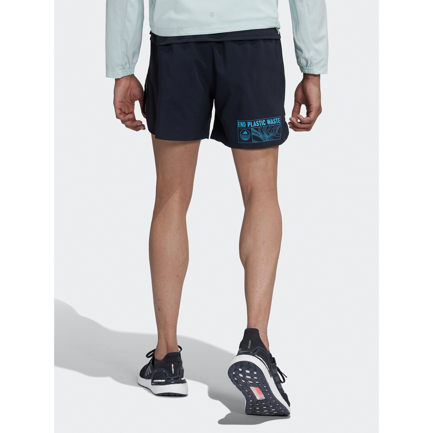 adidas Pantaloni scurți sport Designed For Running For The Oceans HM1213 Negru Regular Fit - Pled.ro