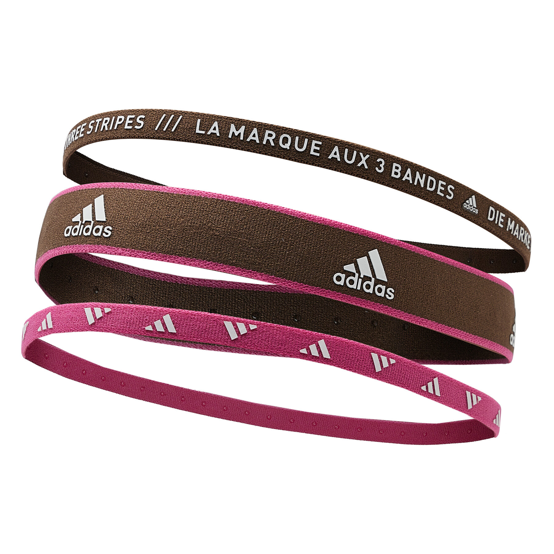 adidas Set 3 bentițe de păr Training Headbands 3 Per Pack IC6515 Maro - Pled.ro