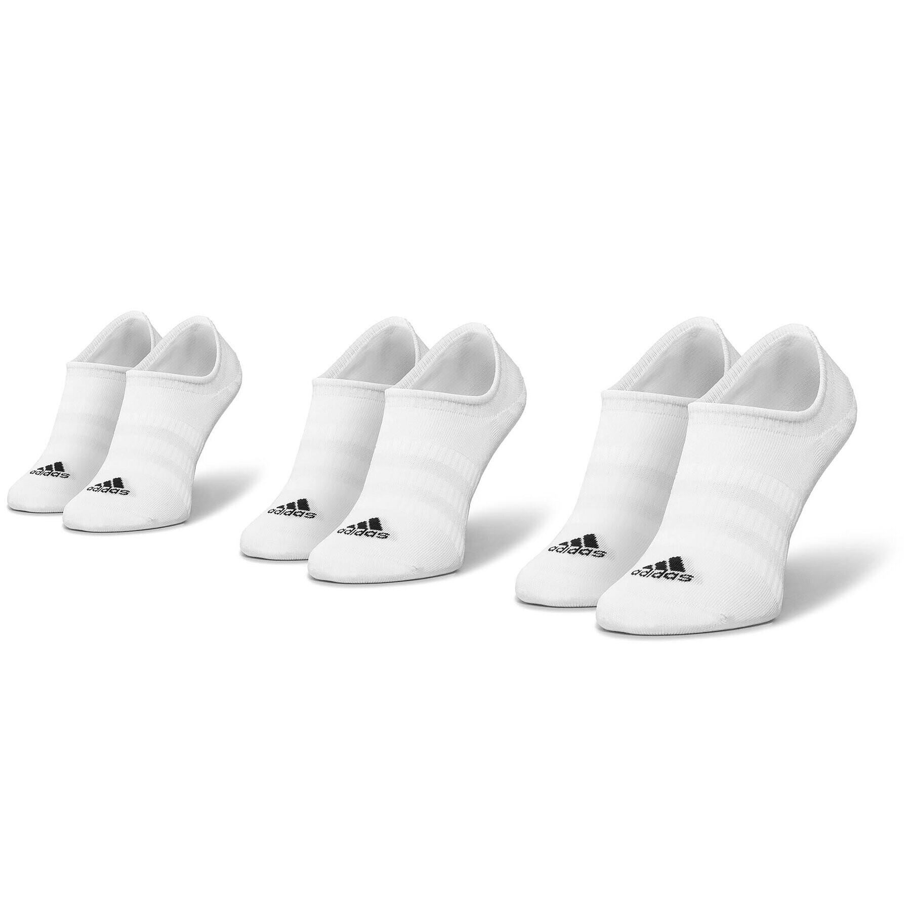 adidas Set 3 perechi de șosete scurte unisex Light Nosh 3PP DZ9415 Alb - Pled.ro