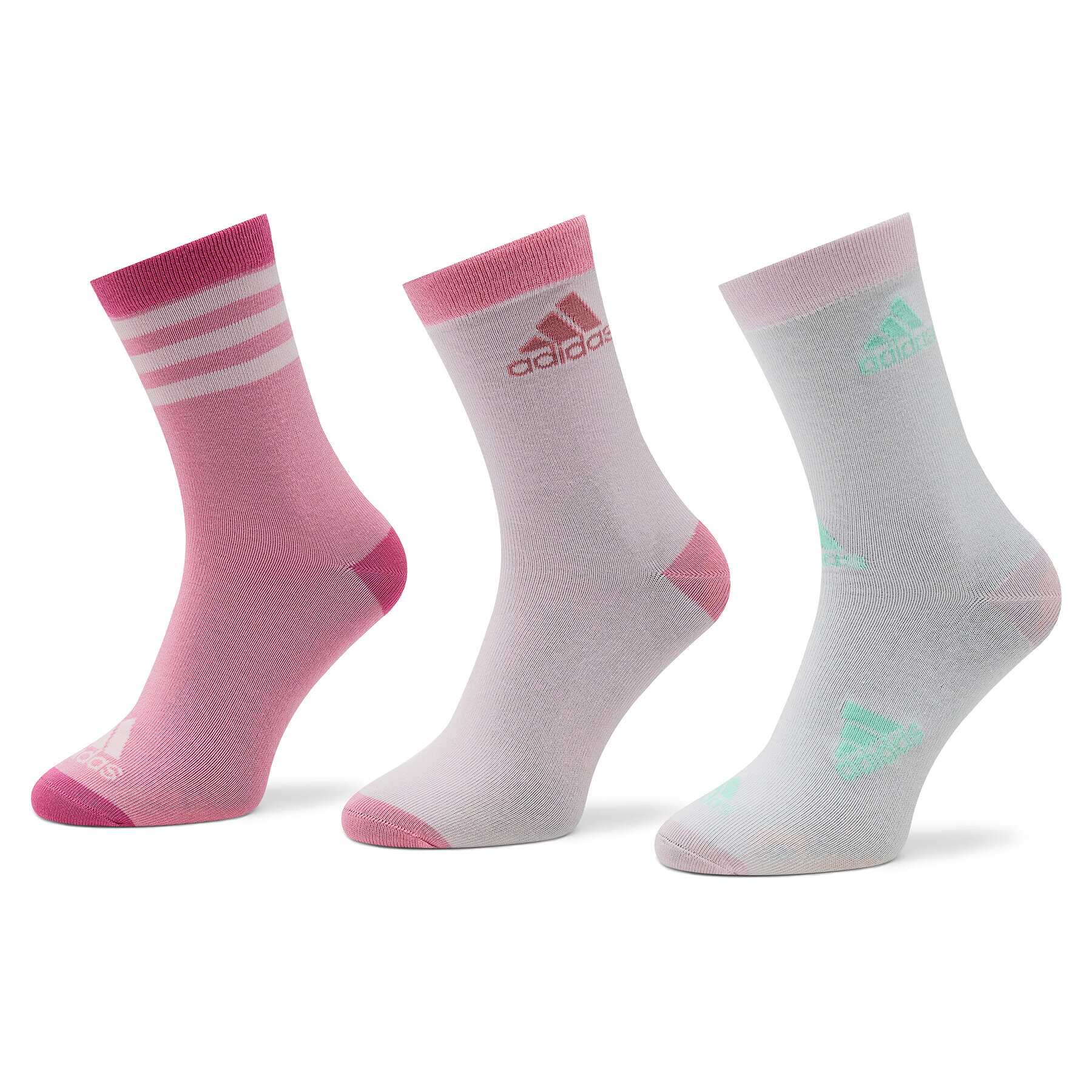 adidas Performance adidas Set de 3 perechi de șosete lungi de damă H49617 Roz - Pled.ro