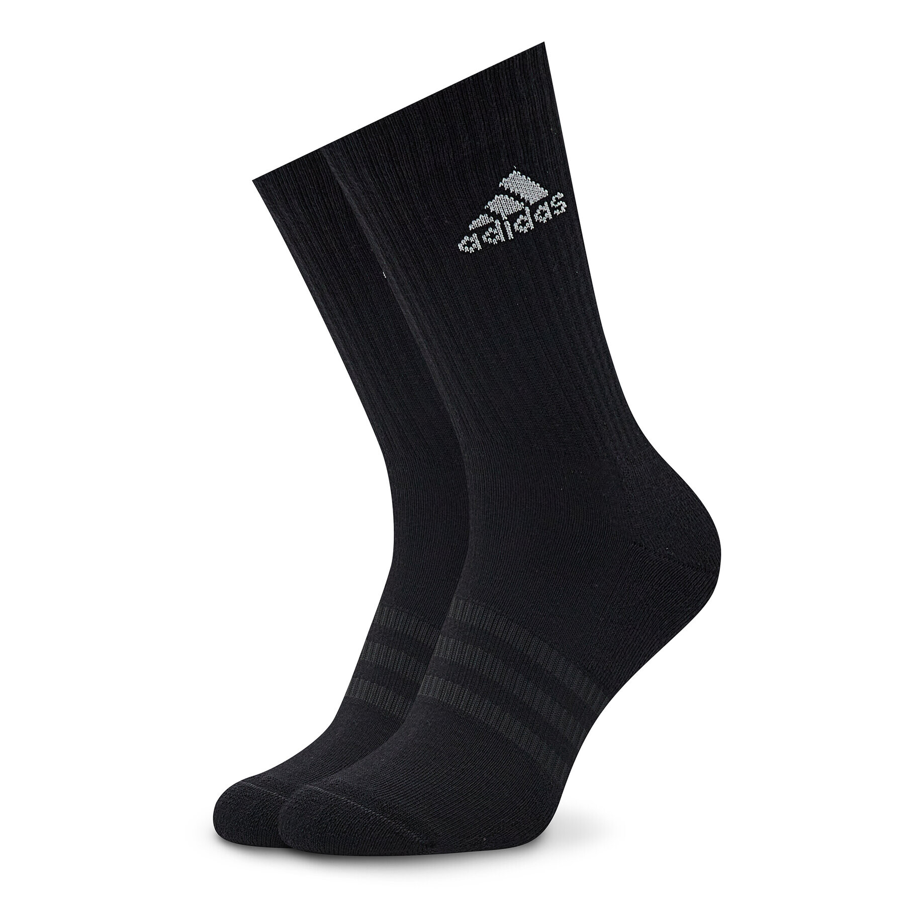 adidas Set de 3 perechi de șosete medii unisex Cushioned Crew IC1310 Negru - Pled.ro