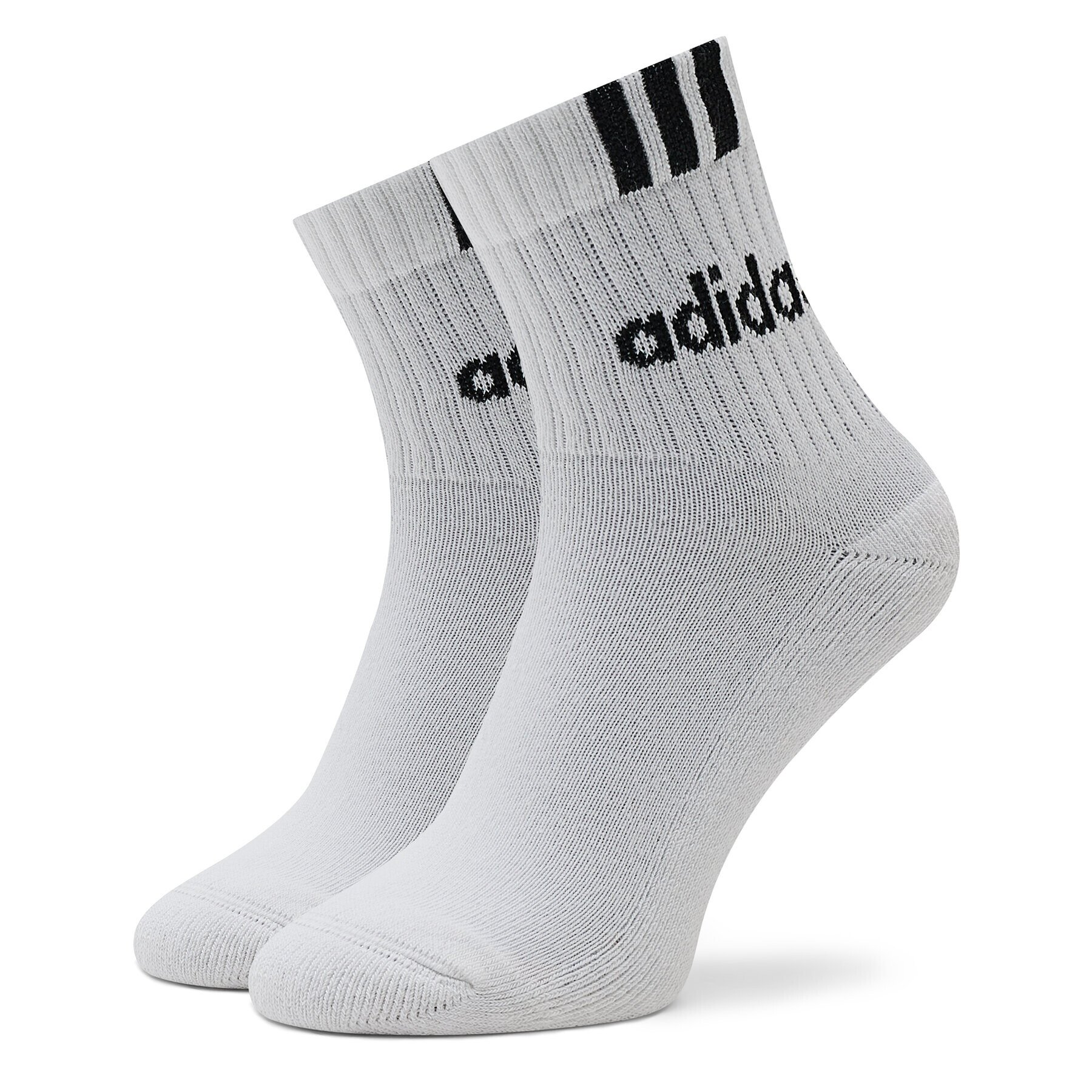 adidas Set de 3 perechi de șosete medii unisex HT3437 Alb - Pled.ro