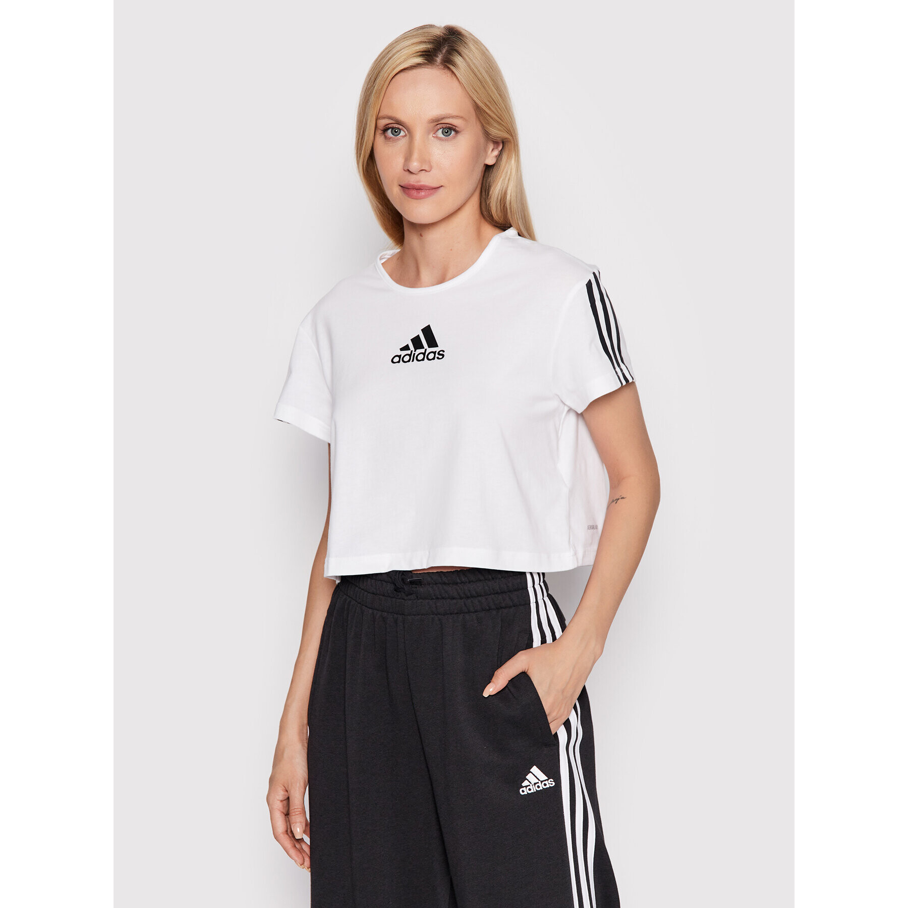 adidas Tricou Aeroredy Made For Training HD9352 Alb Loose Fit - Pled.ro