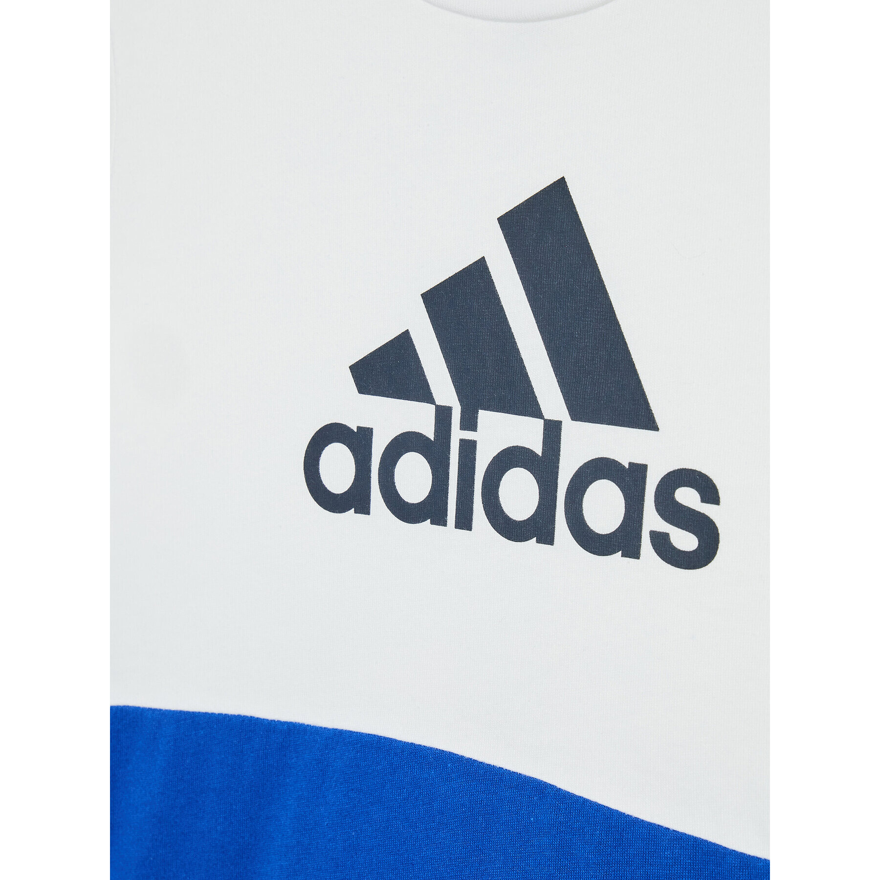 adidas Tricou Colourblock HG6831 Alb Regular Fit - Pled.ro