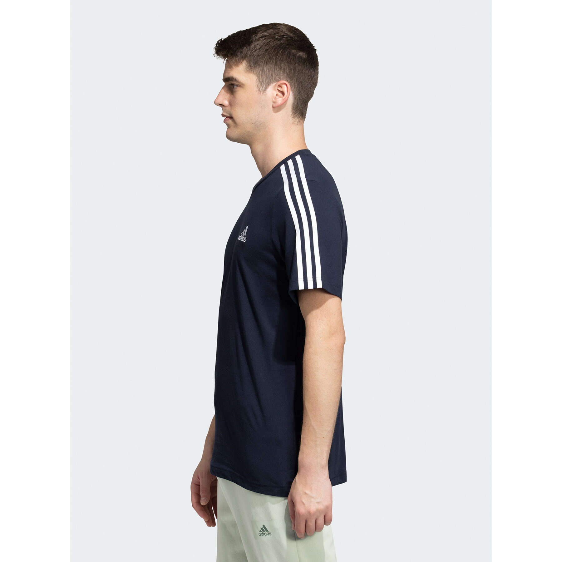 adidas Tricou Essentials 3-Stripes GL3734 Bleumarin Regular Fit - Pled.ro