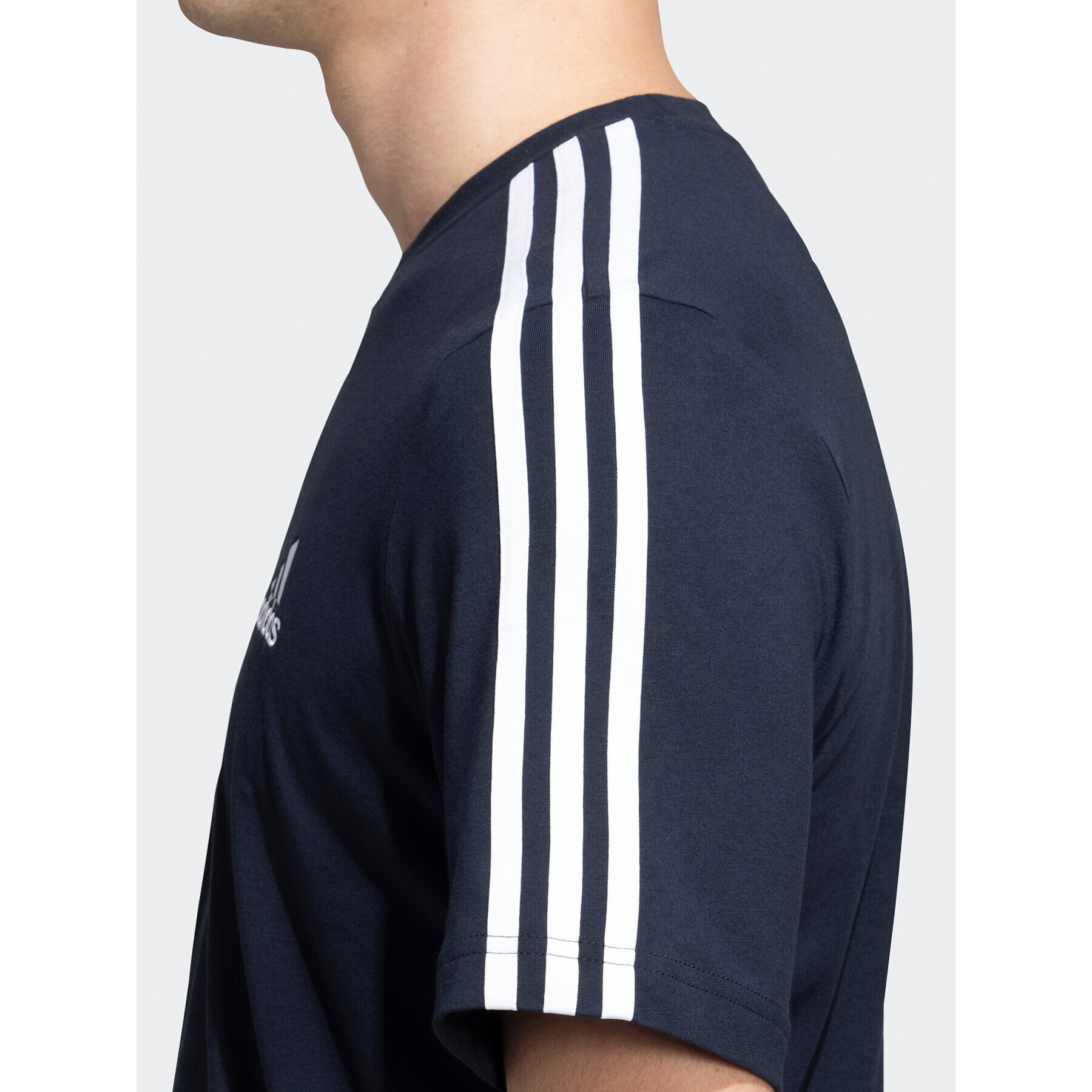 adidas Tricou Essentials 3-Stripes GL3734 Bleumarin Regular Fit - Pled.ro