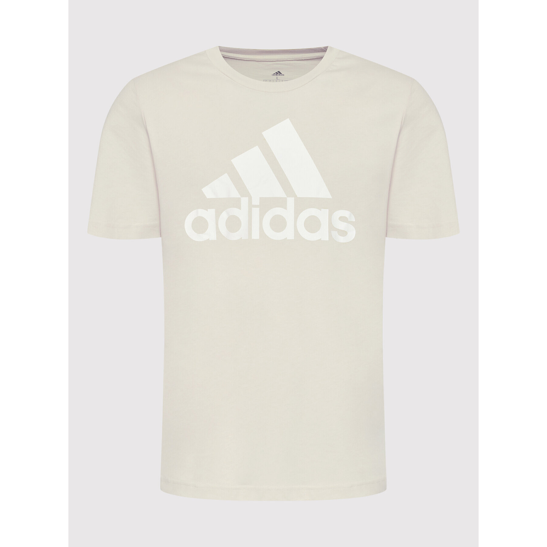 adidas Tricou Essentials Big Logo HL2252 Bej Regular Fit - Pled.ro