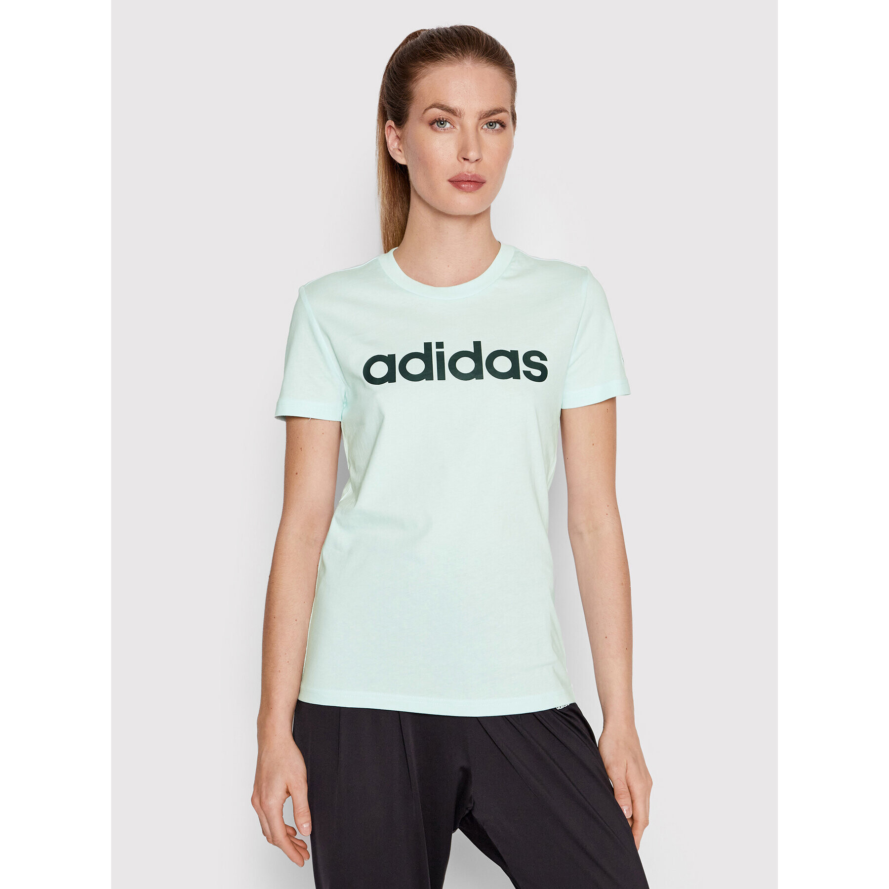 adidas Performance adidas Tricou Essentials HC9271 Verde Slim Fit - Pled.ro