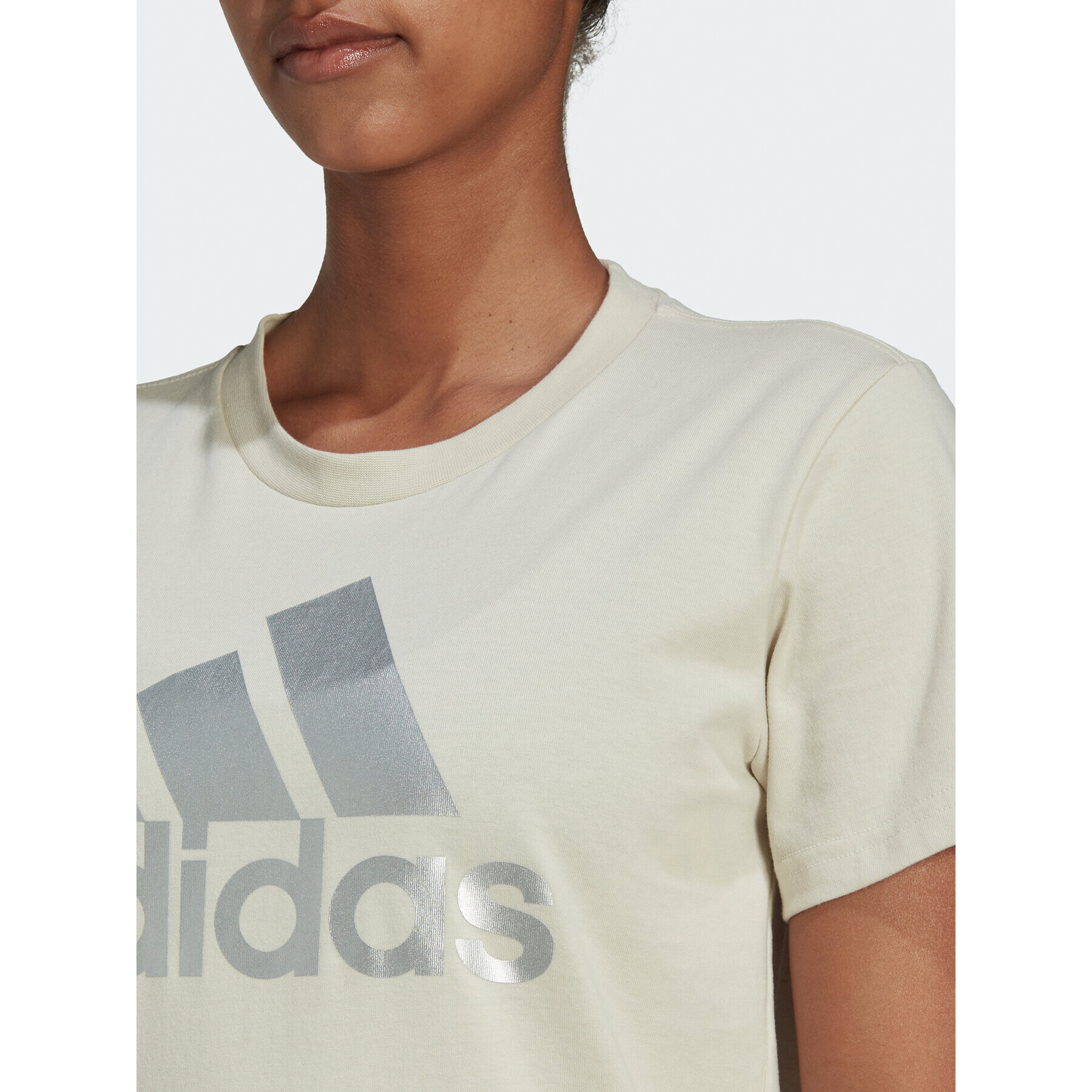 adidas Tricou Essentials Logo HL2032 Bej Regular Fit - Pled.ro