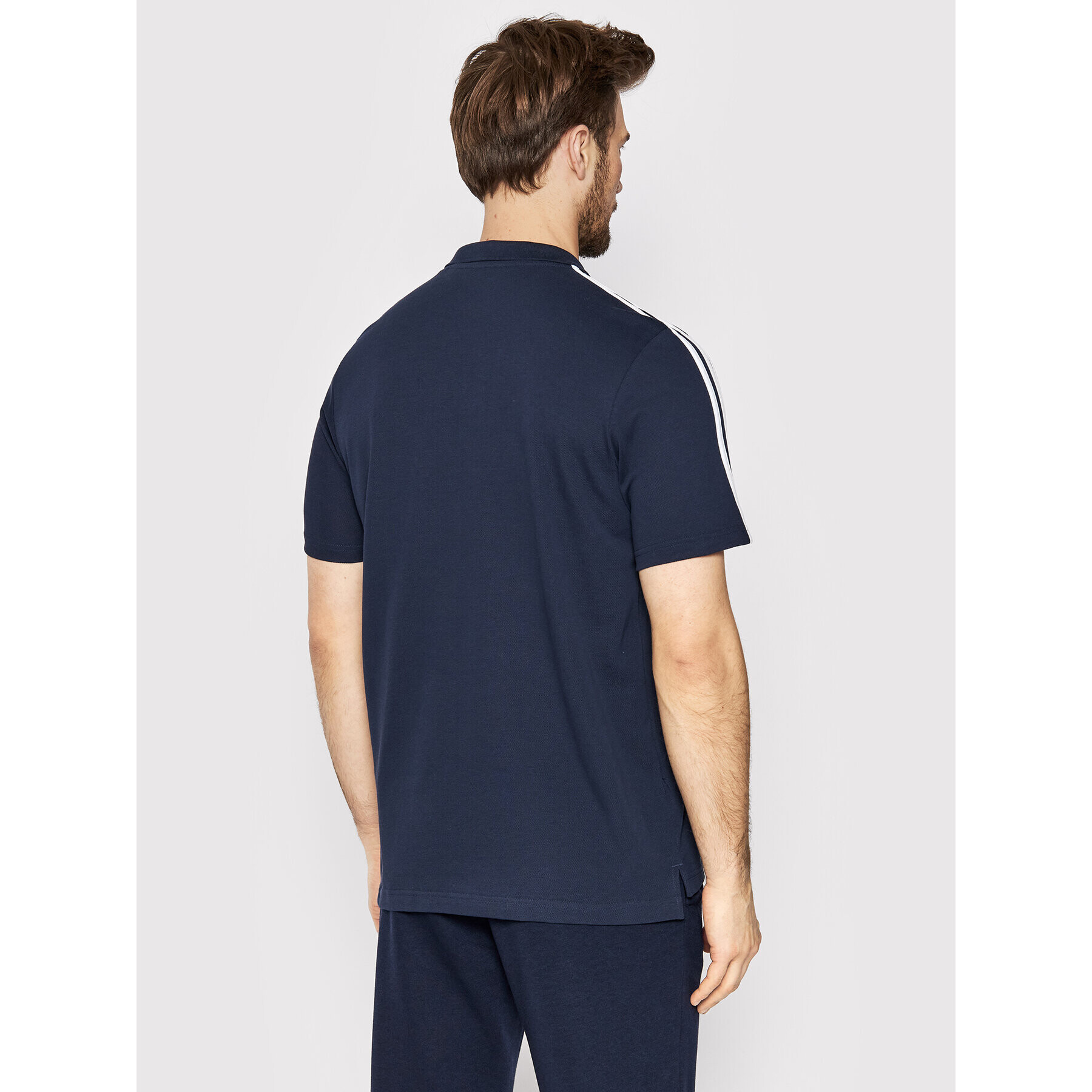 adidas Tricou polo Aeroready Essentials Pique Embroidered Small Logo 3-Stripes GK9100 Bleumarin Regular Fit - Pled.ro