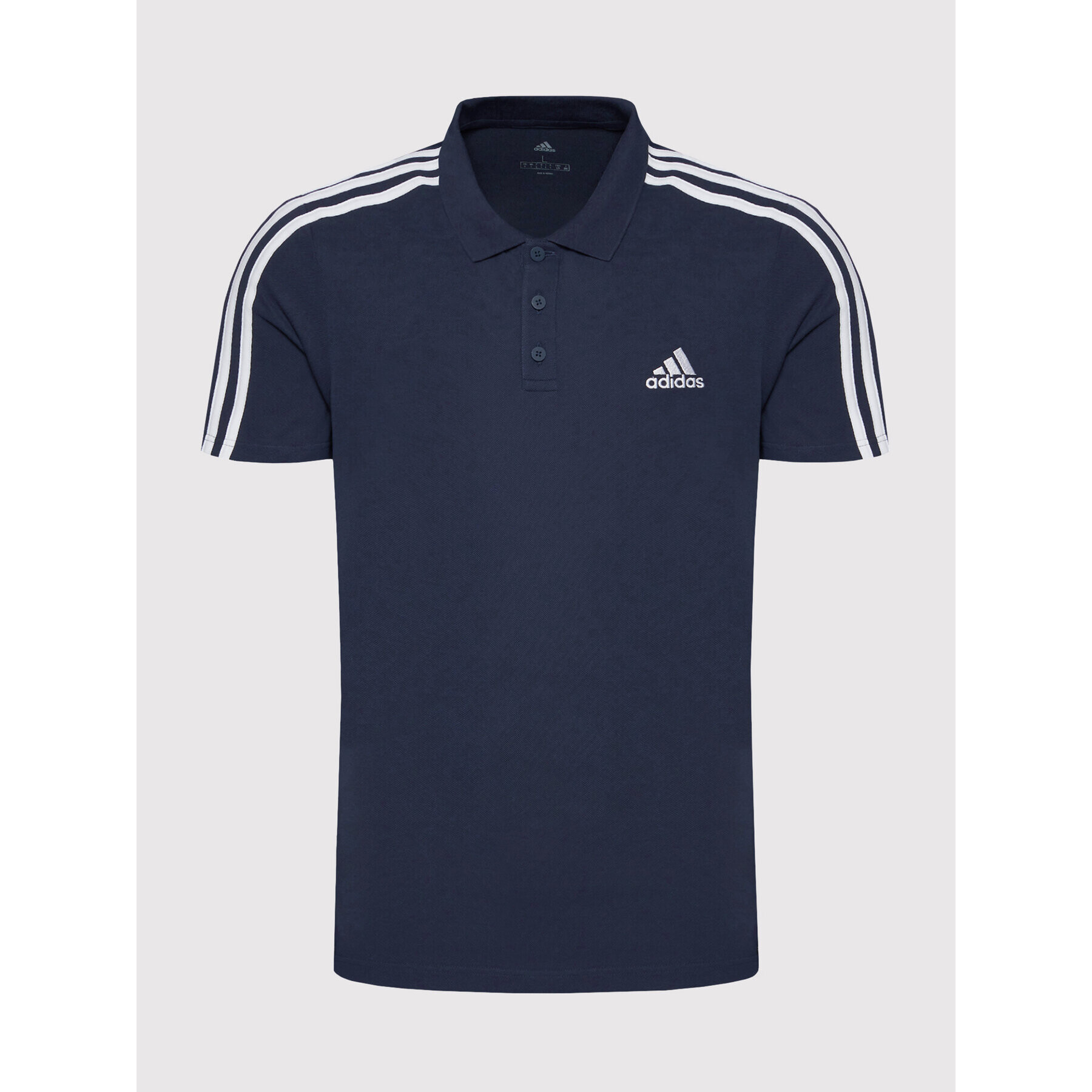 adidas Tricou polo Aeroready Essentials Pique Embroidered Small Logo 3-Stripes GK9100 Bleumarin Regular Fit - Pled.ro