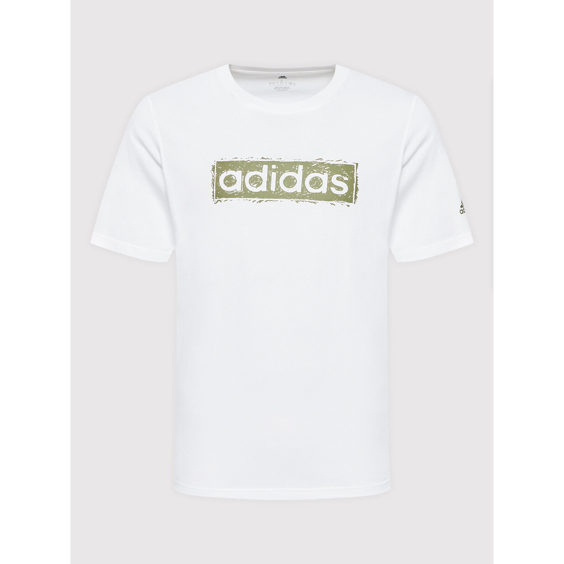 adidas Tricou Sketch Linear Graphic HK9177 Alb Regular Fit - Pled.ro