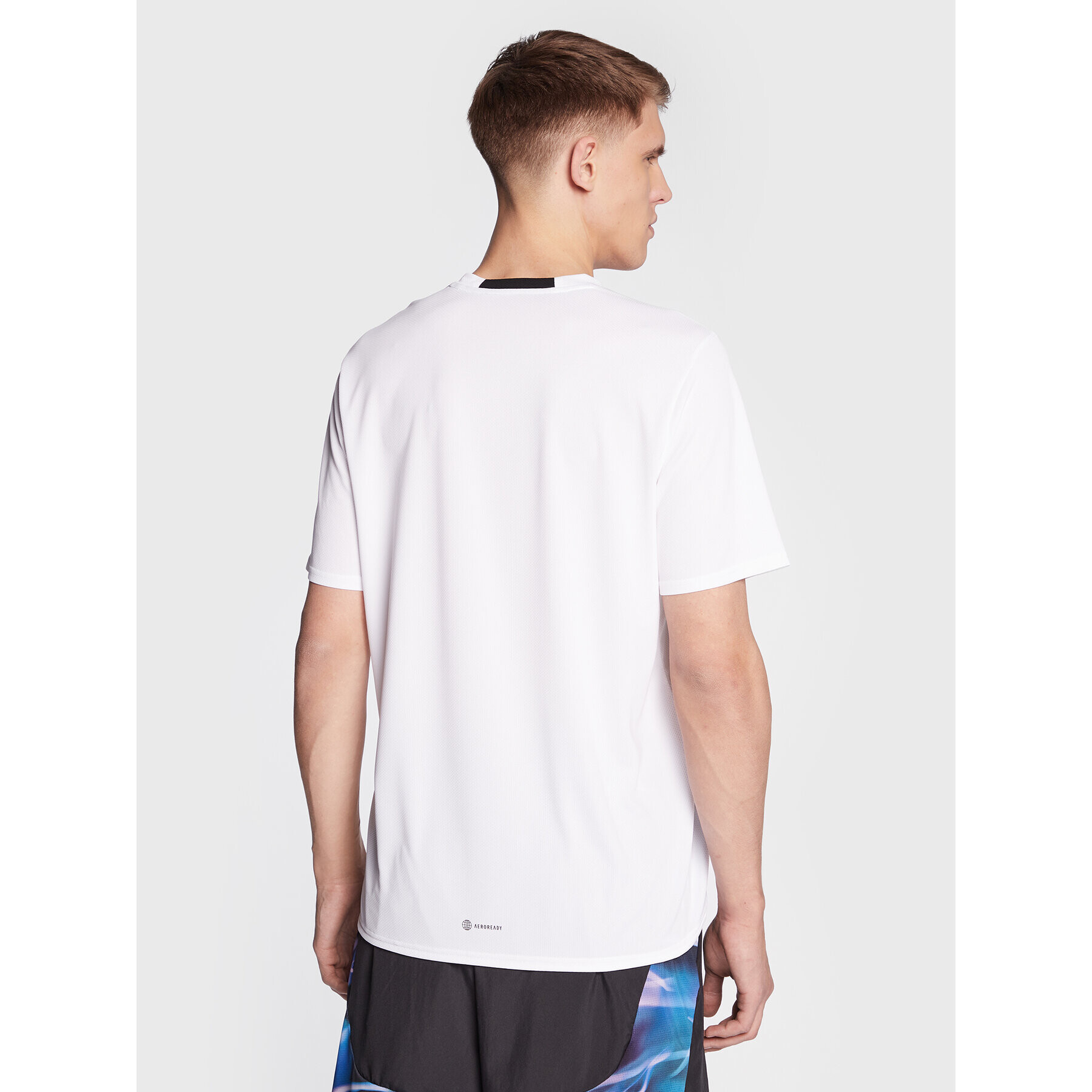 adidas Tricou tehnic Aeroready Designed For Movement HF7215 Alb Regular Fit - Pled.ro