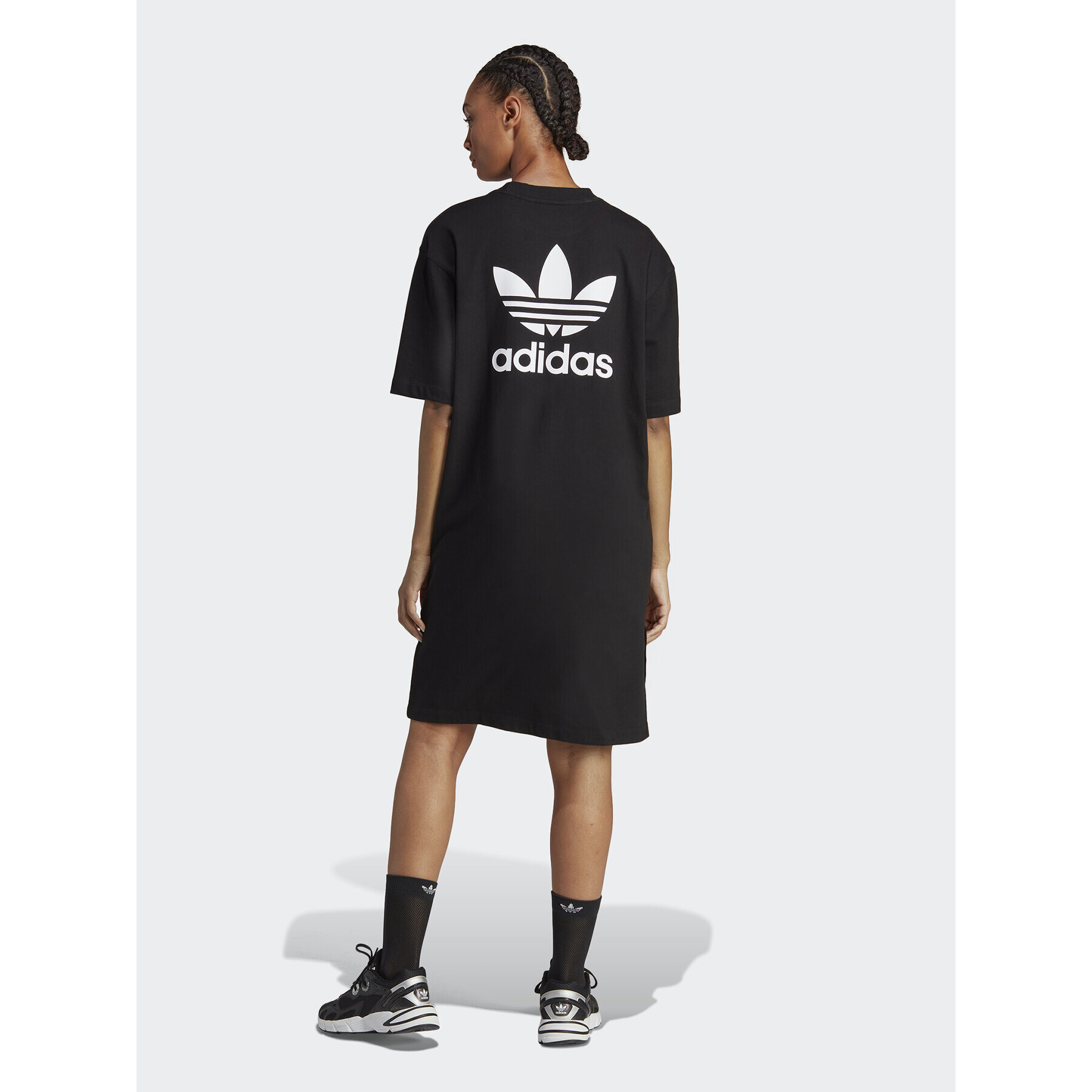 adidas Rochie de zi IB7318 Negru Relaxed Fit - Pled.ro