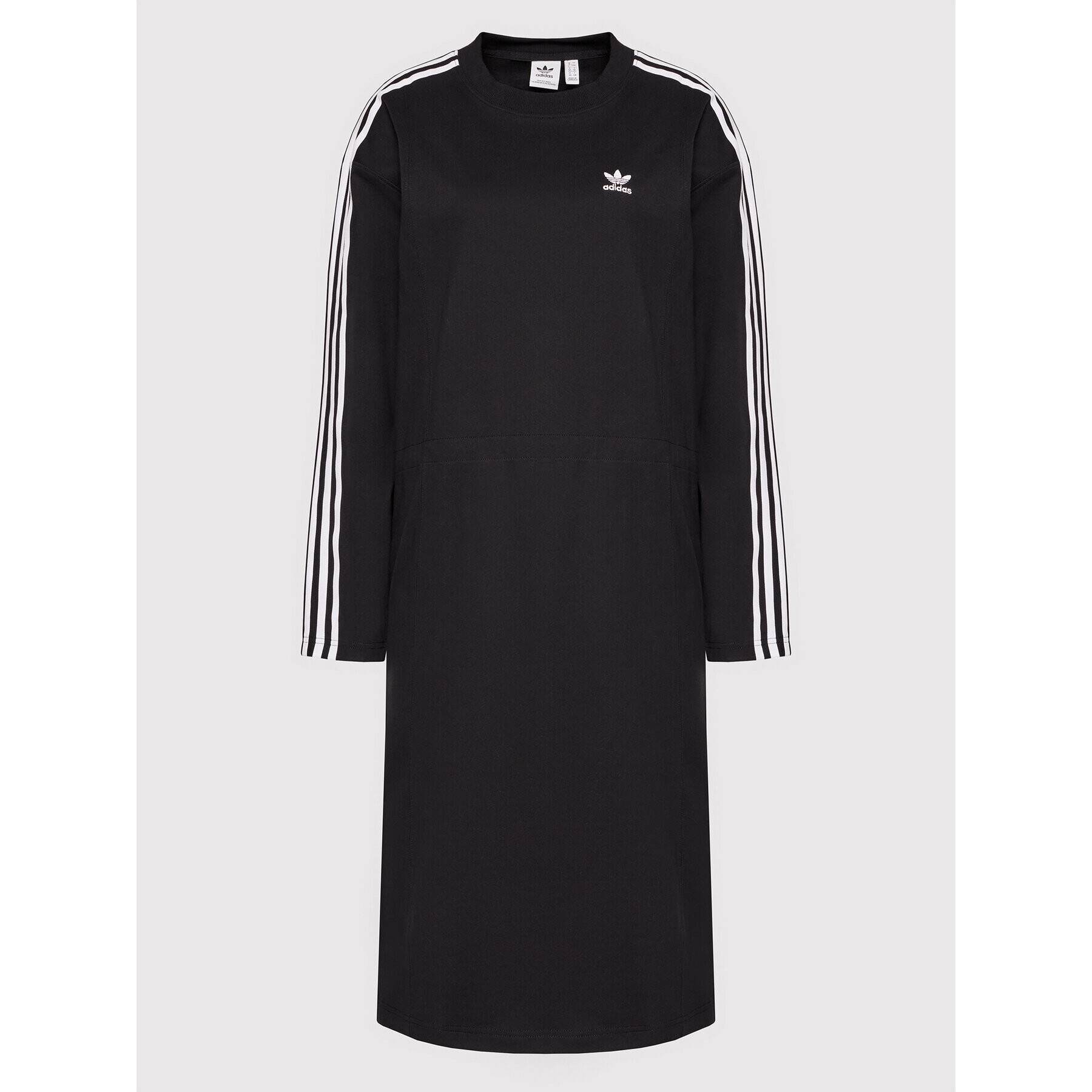 adidas Rochie tricotată adicolor Classics HC2059 Negru Loose Fit - Pled.ro