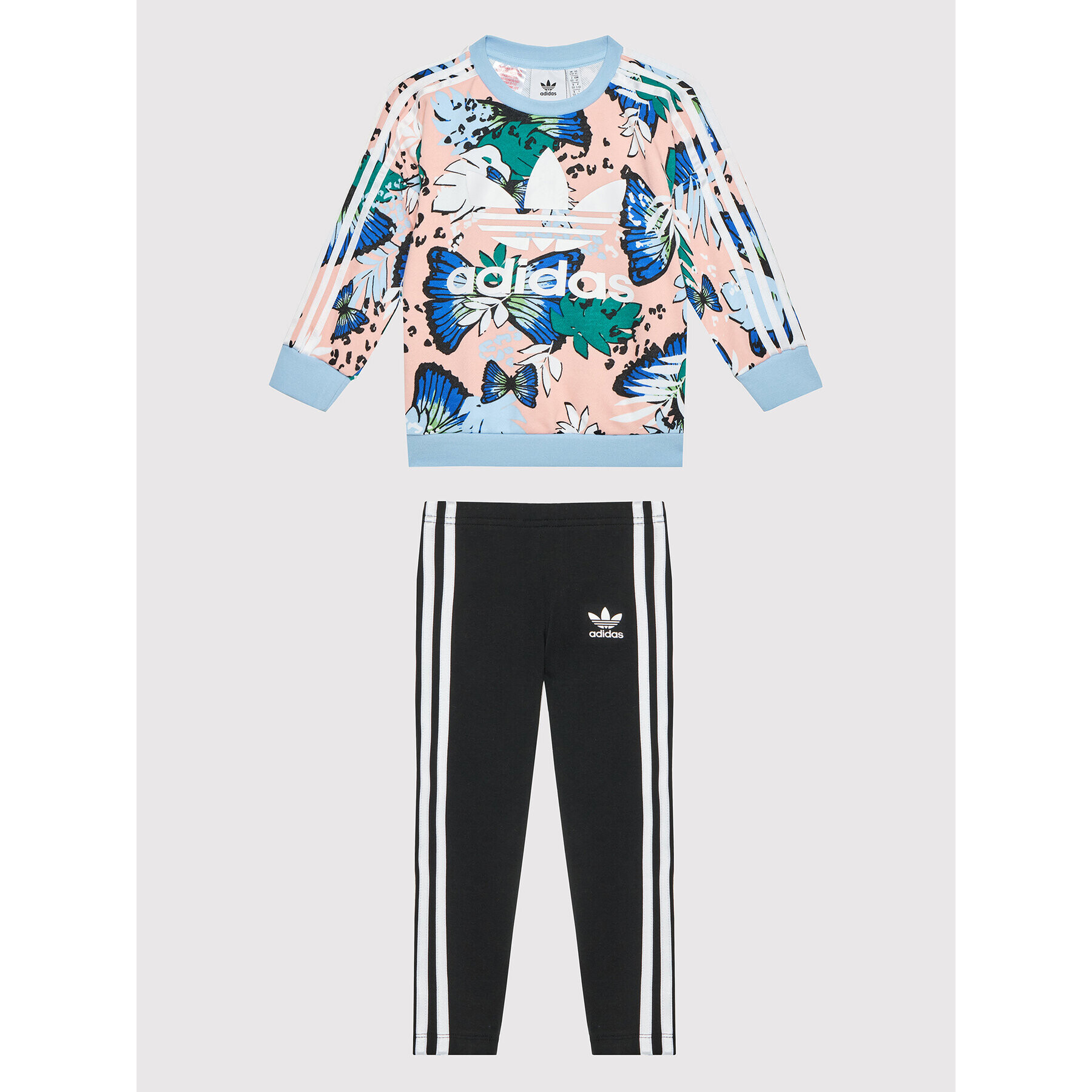 adidas Set bluză și leggings Animal Flower Print H22590 Colorat Relaxed Fit - Pled.ro