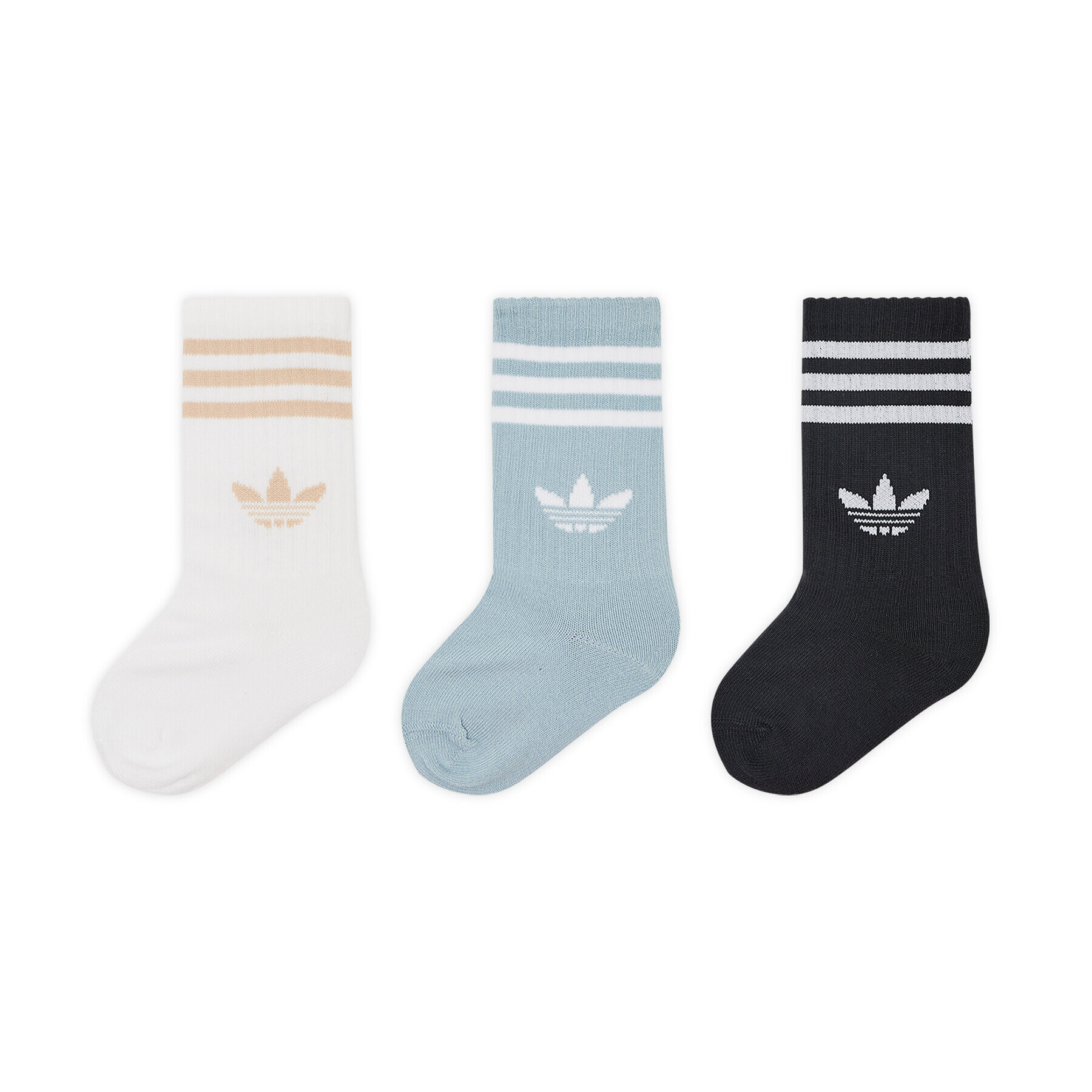 adidas Set de 3 perechi de șosete lungi pentru copii Crew HL9337 Colorat - Pled.ro