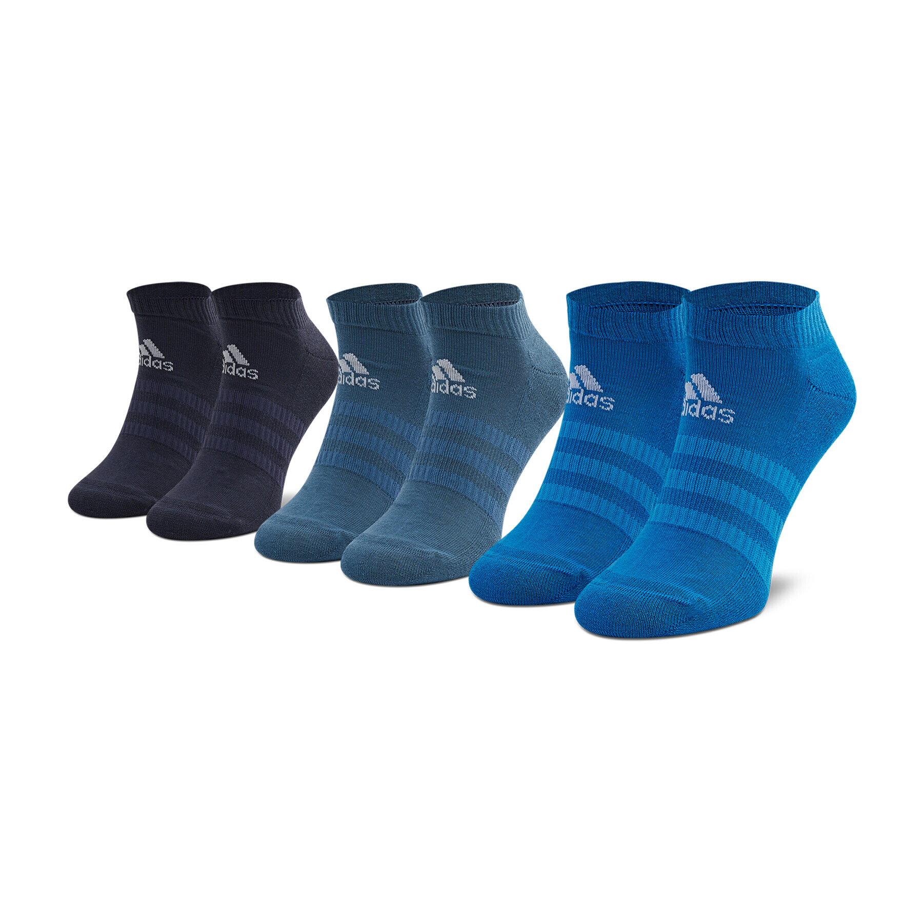 adidas Set de 3 perechi de șosete medii pentru bărbați Cush Low 3Pp HE4985 Bleumarin - Pled.ro