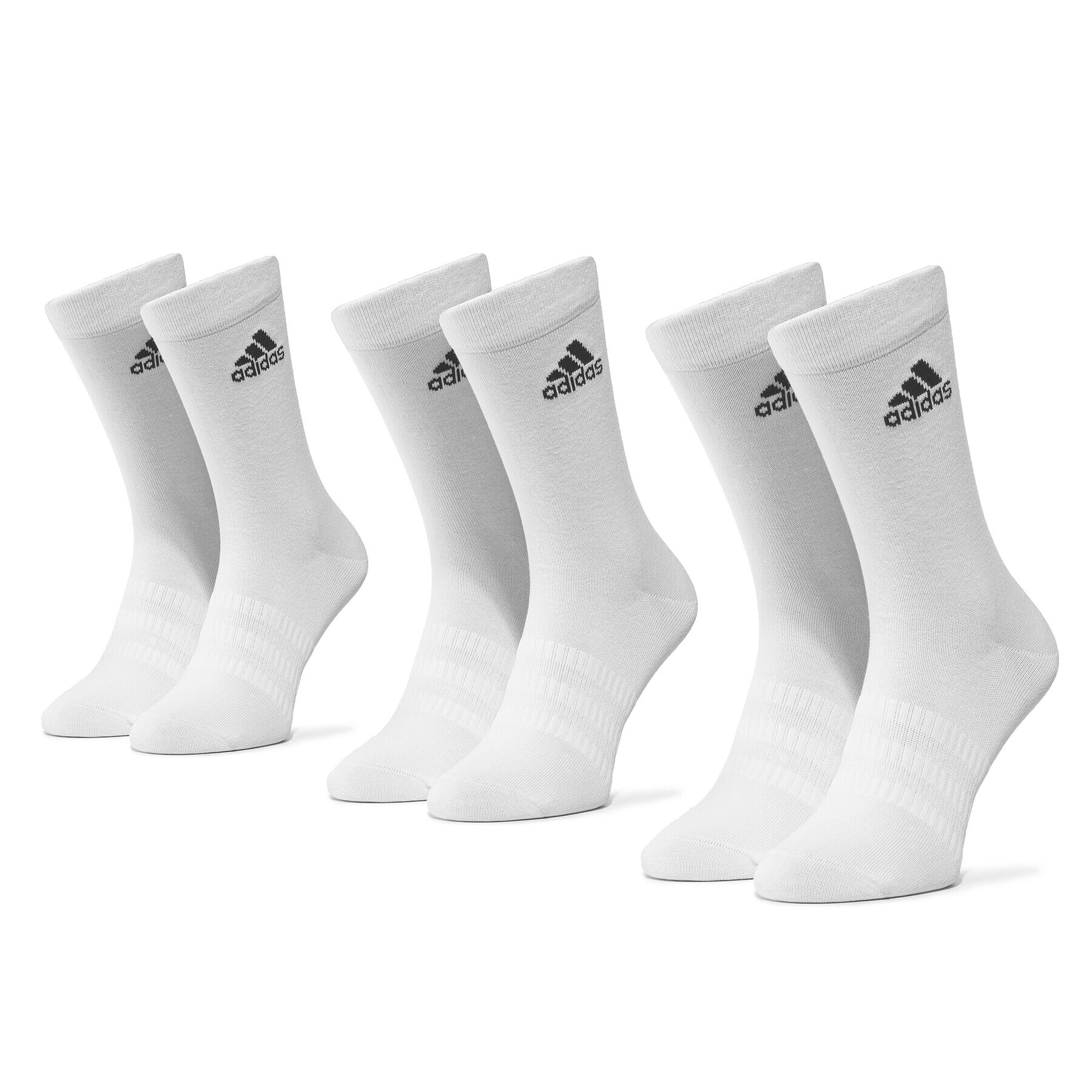 adidas Set de 3 perechi de șosete medii unisex Light Crew 3Pp DZ9393 Alb - Pled.ro