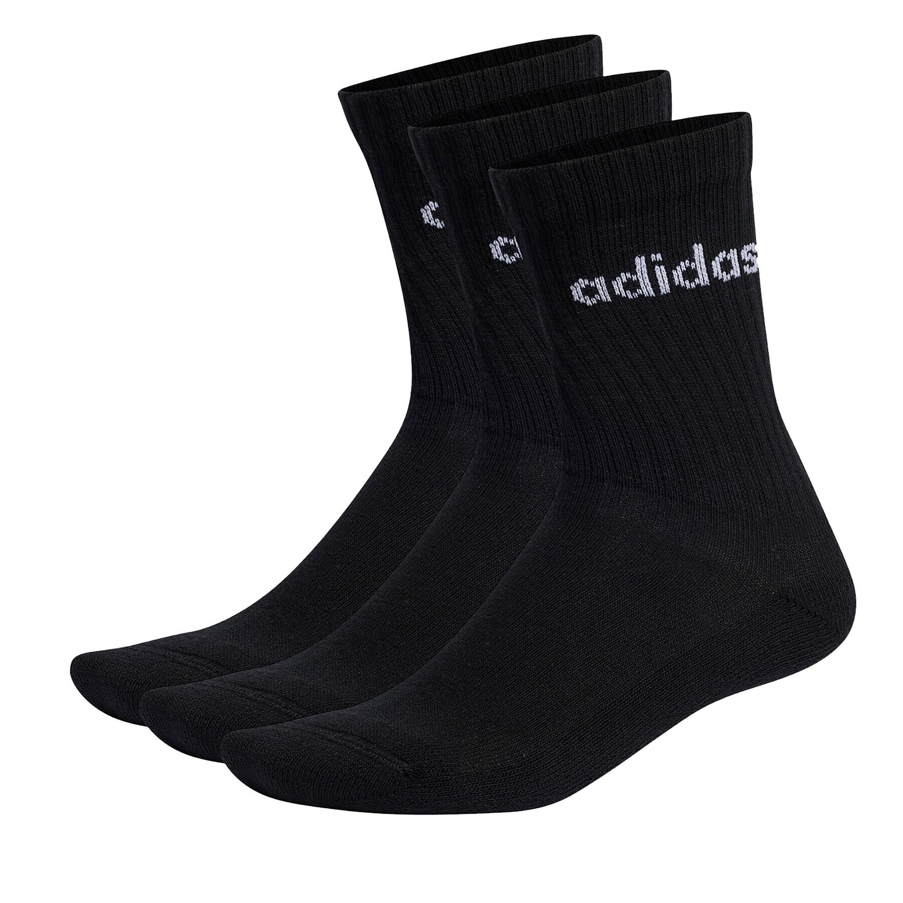 adidas Șosete Înalte Unisex Linear Crew Cushioned Socks 3 Pairs IC1301 Negru - Pled.ro