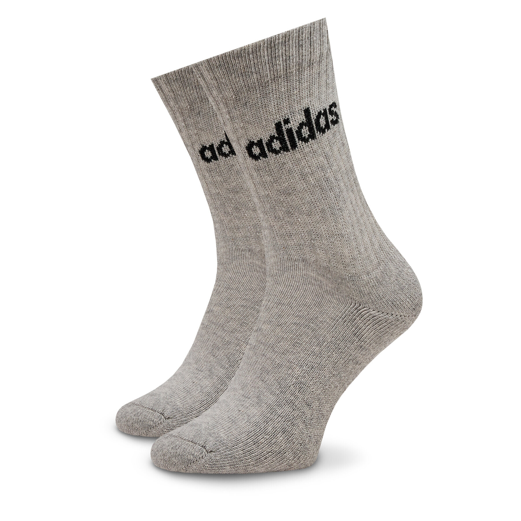 adidas Șosete Înalte Unisex Linear Crew Cushioned Socks 3 Pairs IC1302 Gri - Pled.ro