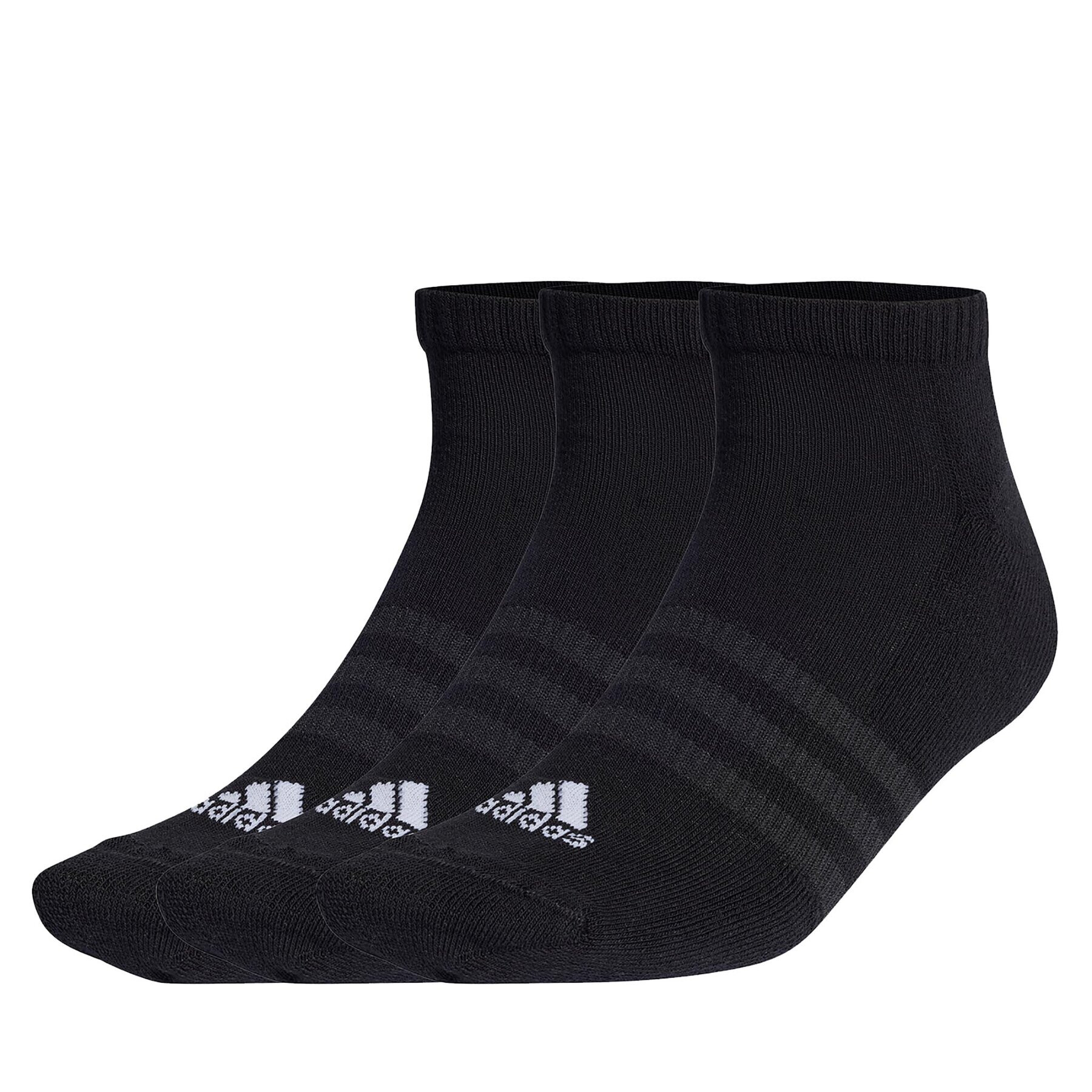 adidas Șosete Scurte Unisex Cushioned Low-Cut Socks 3 Pairs IC1332 Negru - Pled.ro