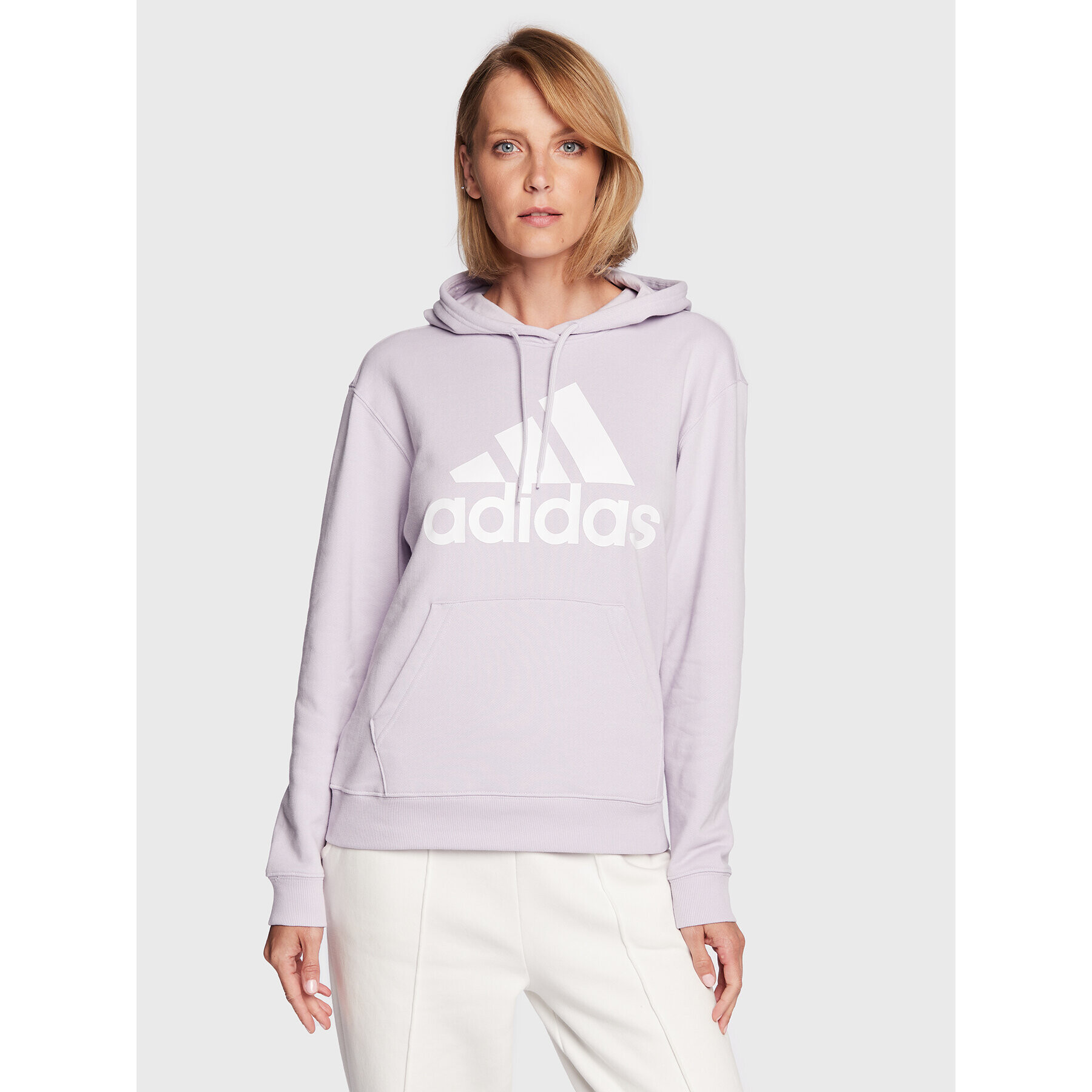 adidas Bluză Essentials Big Logo Regular French Terry Hoodie IC6899 Violet Regular Fit - Pled.ro