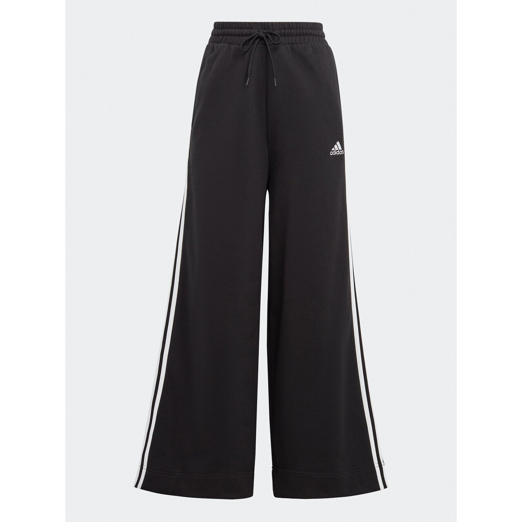 adidas Pantaloni trening Essentials 3-Stripes French Terry Wide Joggers IC8775 Negru Regular Fit - Pled.ro