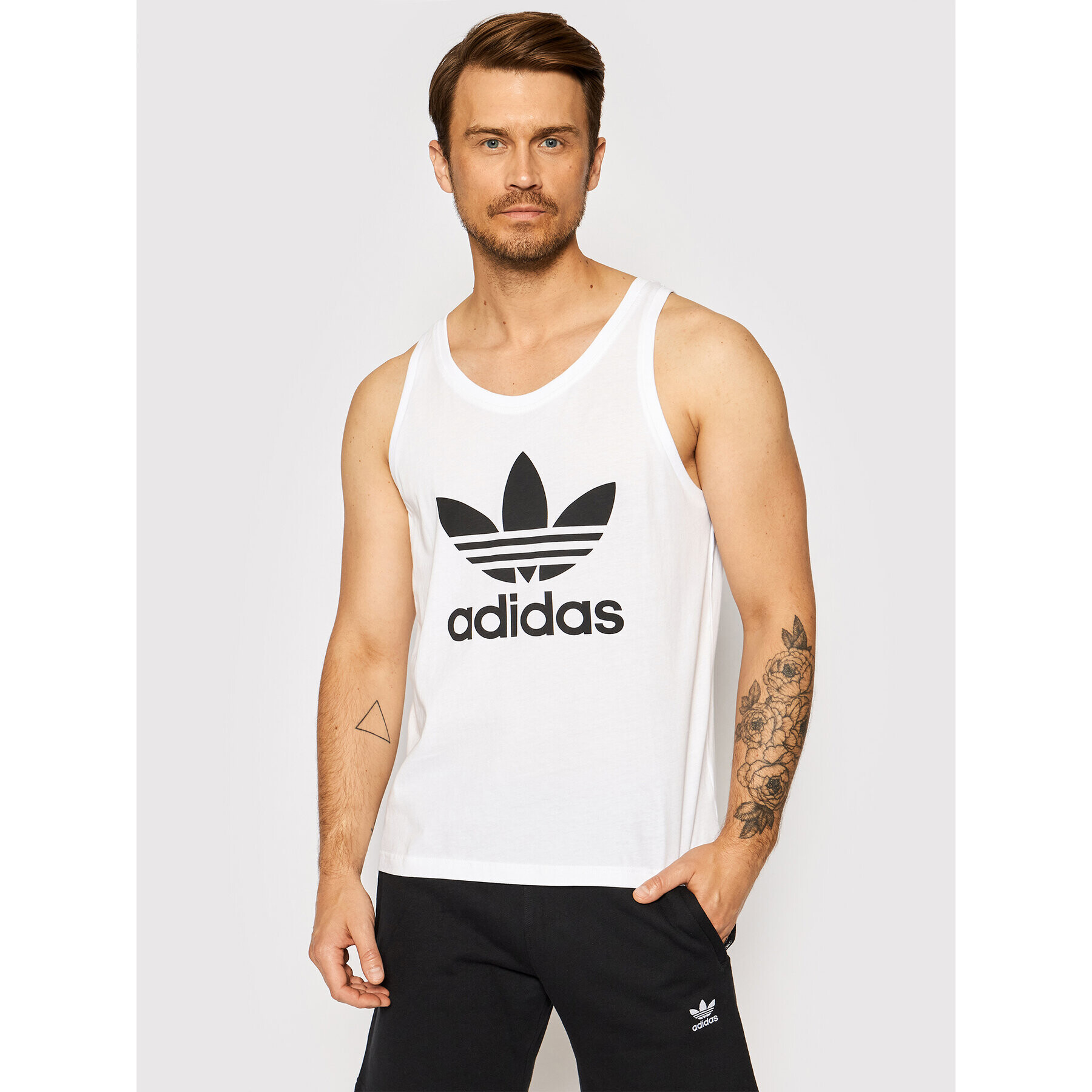 adidas Tank top adicolor Classics Trefoil H06636 Alb Regular Fit - Pled.ro